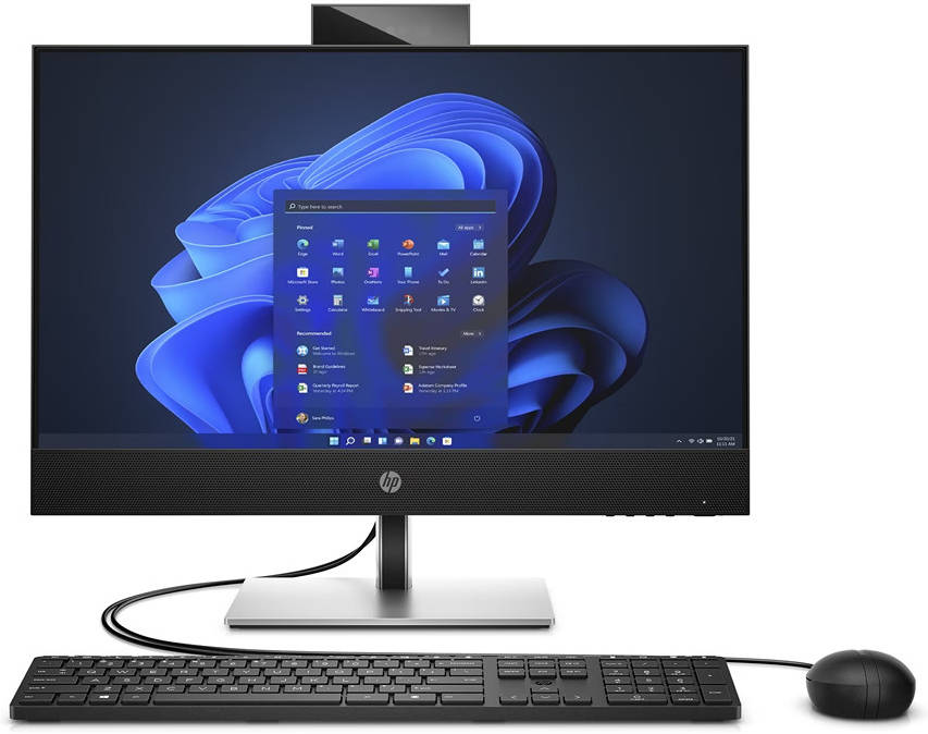 HP ProOne 440 G9 AIO Desktop PC, 24"  FHD  IPS Display, Intel Core i5 12400T, 8GB RAM, 512GB SSD, Intel UHD Graphics 730, HP 125 Wired KB & HP 125 Wired Mouse, Win 11 Pro, Black | 6B1K4EA