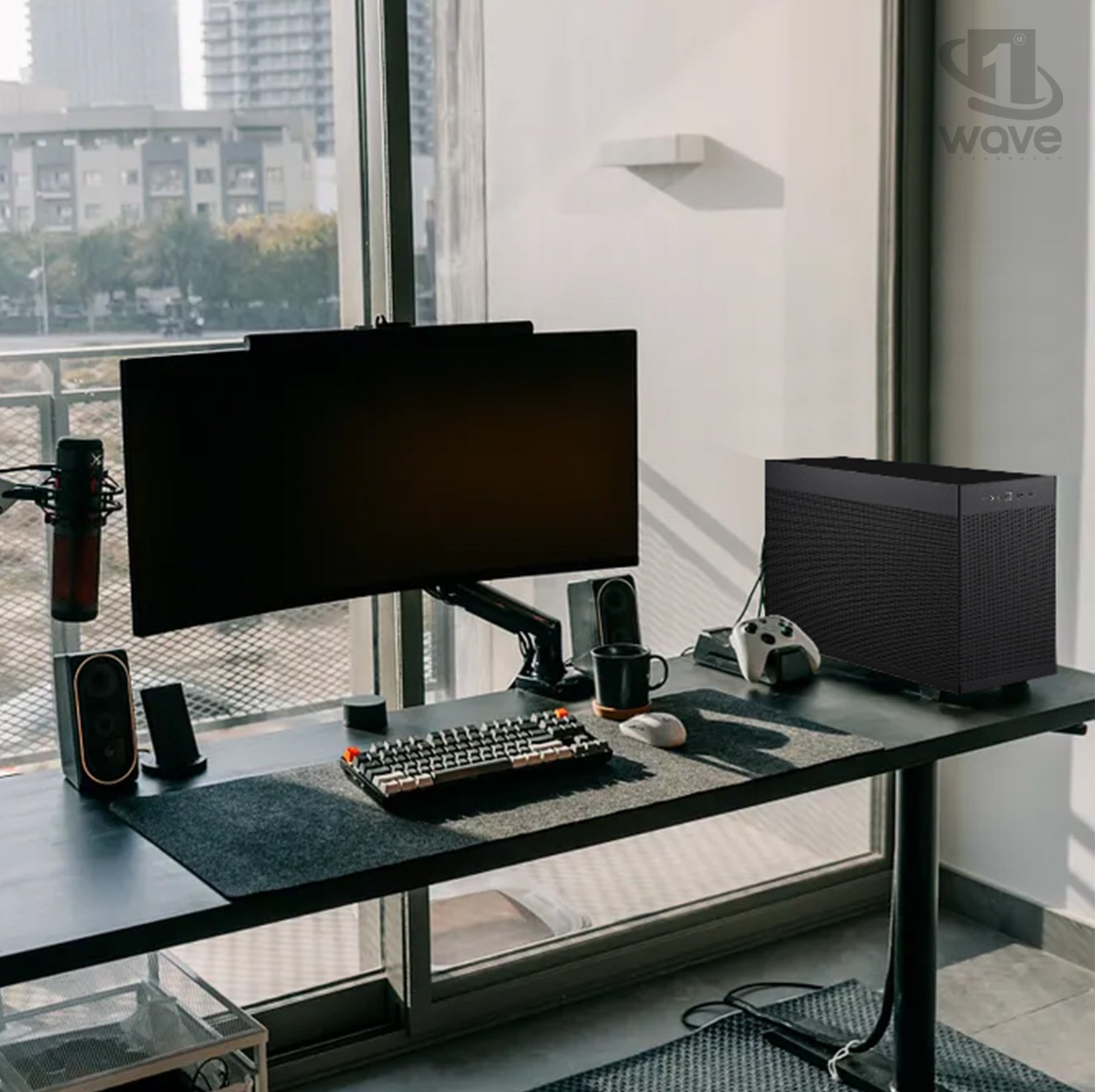 First Wave GridWork Business Desktop PC – Ryzen 7 5700G 8-Core | DDR5 RAM | 1TB NVMe SSD + 1TB SATA SSD | WiFi | Windows 11 Pro | 3–Year Warranty | Include MS Office, Keyboard & Mouse