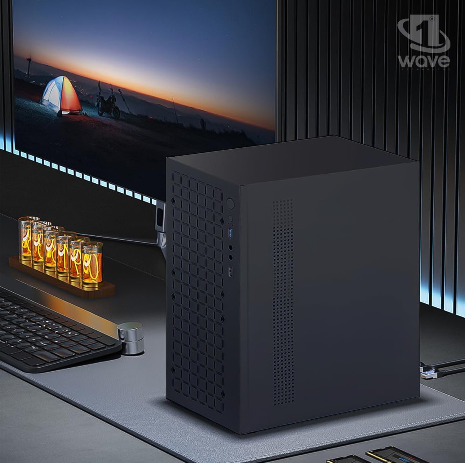 First Wave Workline Business Desktop PC – 13th Gen Intel i3-13100, DDR5 RAM, 1TB NVMe SSD, WiFi, Win 11 Pro, 3Y Warranty, Ideal for Office, Includes MS Office Home & Business, Keyboard & Mouse