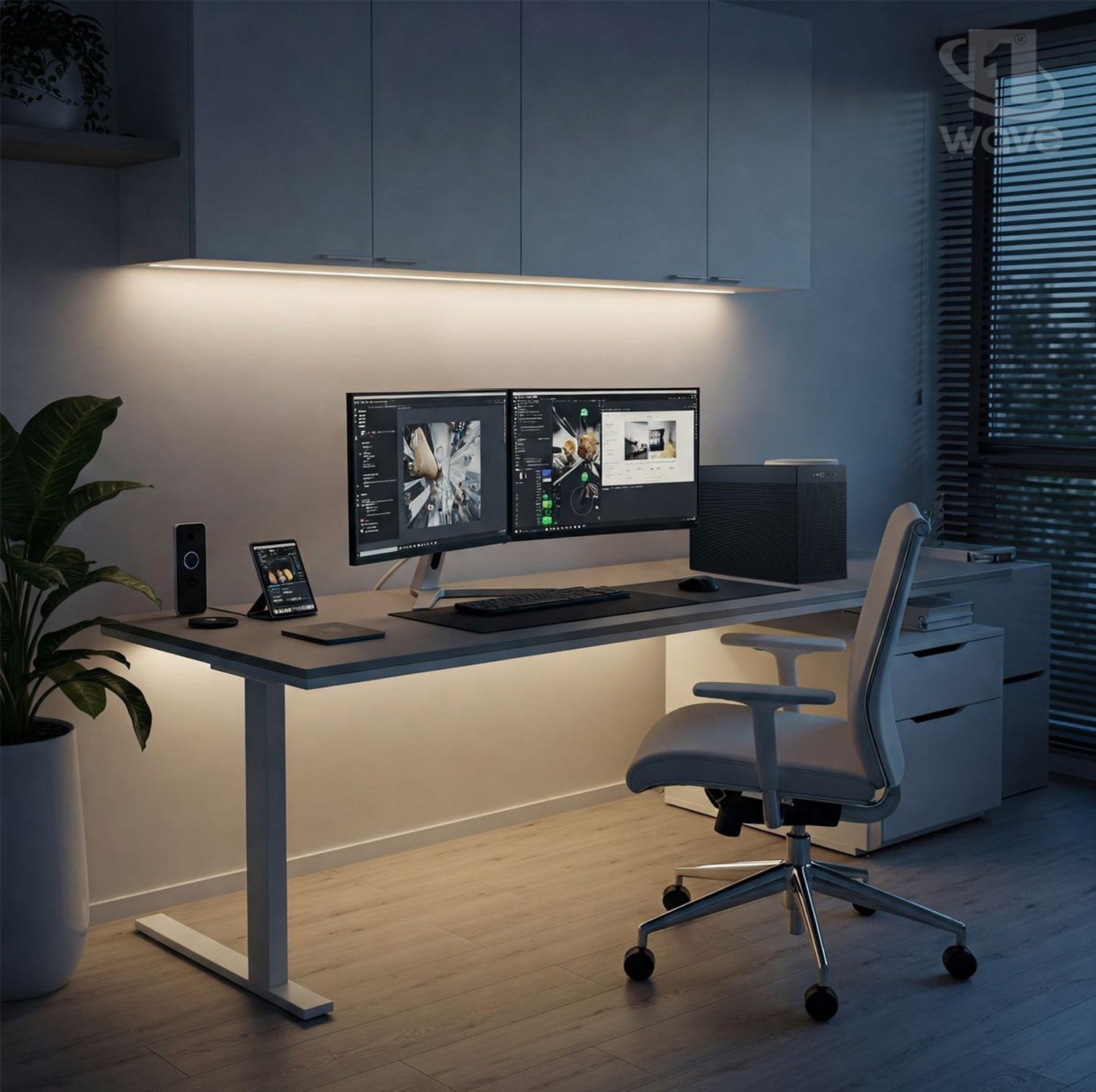 First Wave GridWork Business Desktop PC – Ryzen 7 5700G 8-Core | DDR5 RAM | 1TB NVMe SSD + 1TB SATA SSD | WiFi | Windows 11 Pro | 3–Year Warranty | Include MS Office, Keyboard & Mouse