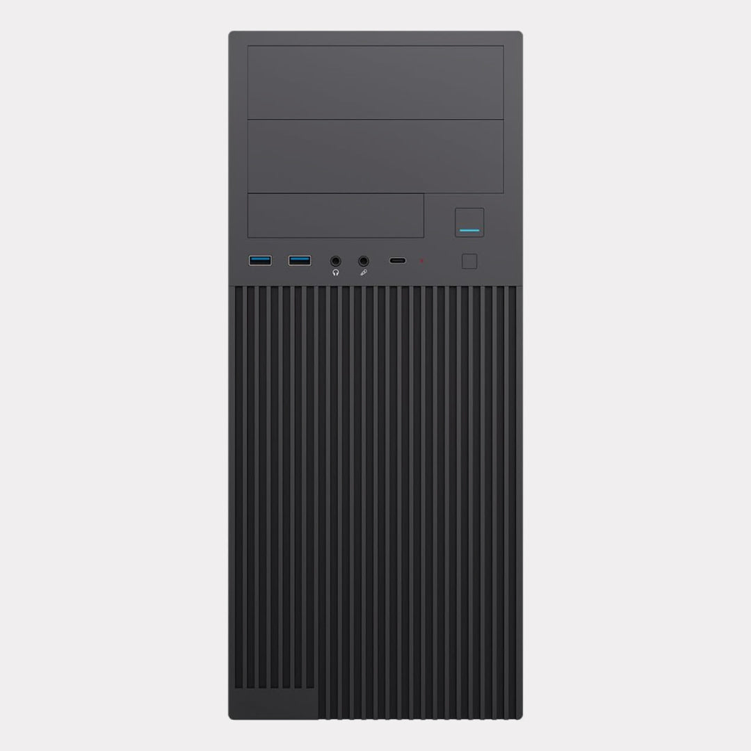 First Wave Optiview Business Desktop PC – Intel® Core™ i3-12100 Processor, DDR5 RAM, 512GB NVMe M.2 SSD, WiFi, ARGB Cooling, Windows 11 Pro, 2-Year Warranty, High-Performance Office Desktop