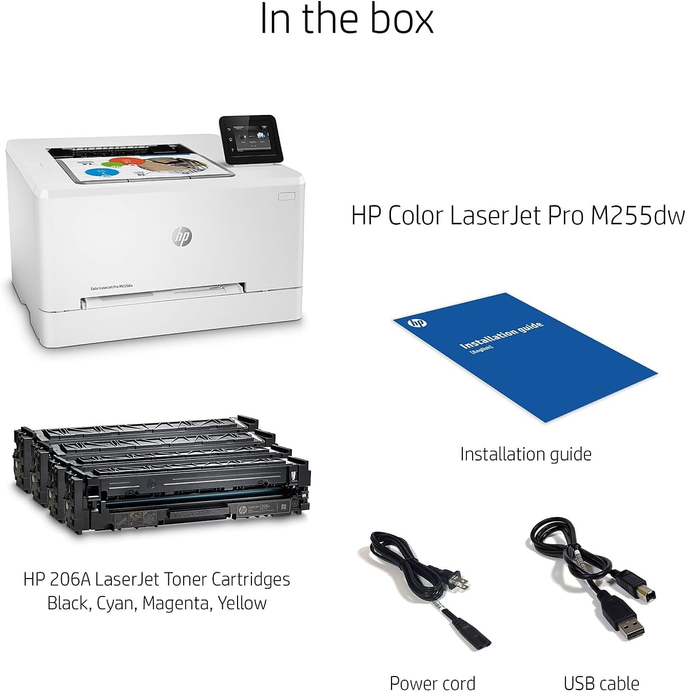 HP Color LaserJet Pro M255dw Wireless Laser Printer – Remote Mobile Print (7KW64A)