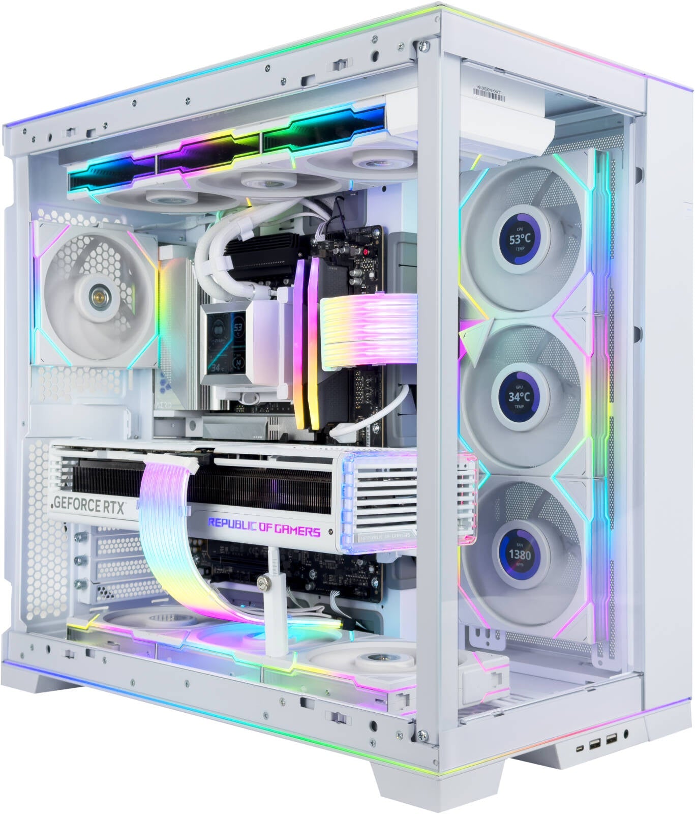 Luminous Titan - Intel Core i9-14900K 24 Cores 32 Threads, NVIDIA RTX 4090 24GB, 32GB DDR5 RAM 5600MHz, 1TB SDD Gen 4, 1000W 80 PLUS Gold PSU, 360mm Liquid CPU Cooler, Wi-Fi + BT