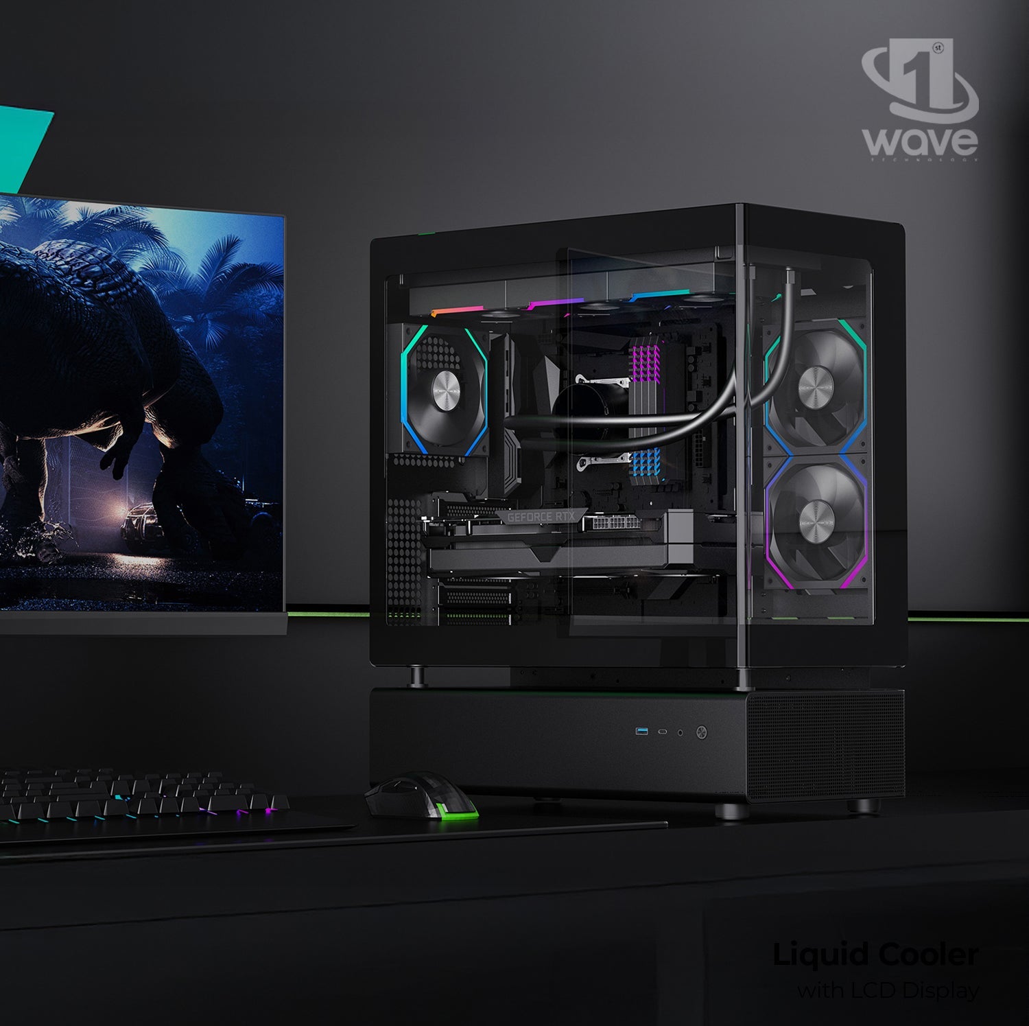 First Wave CryoTitan Gaming PC – Intel Core Ultra 9 - 285K, 12GB RTX 5070 Graphics, DDR5 RGB RAM, 2TB SSD (1TB NVMe + 1TB SATA) , WiFi, ARGB Cooling, Windows 11 Pro, 2Y Warranty