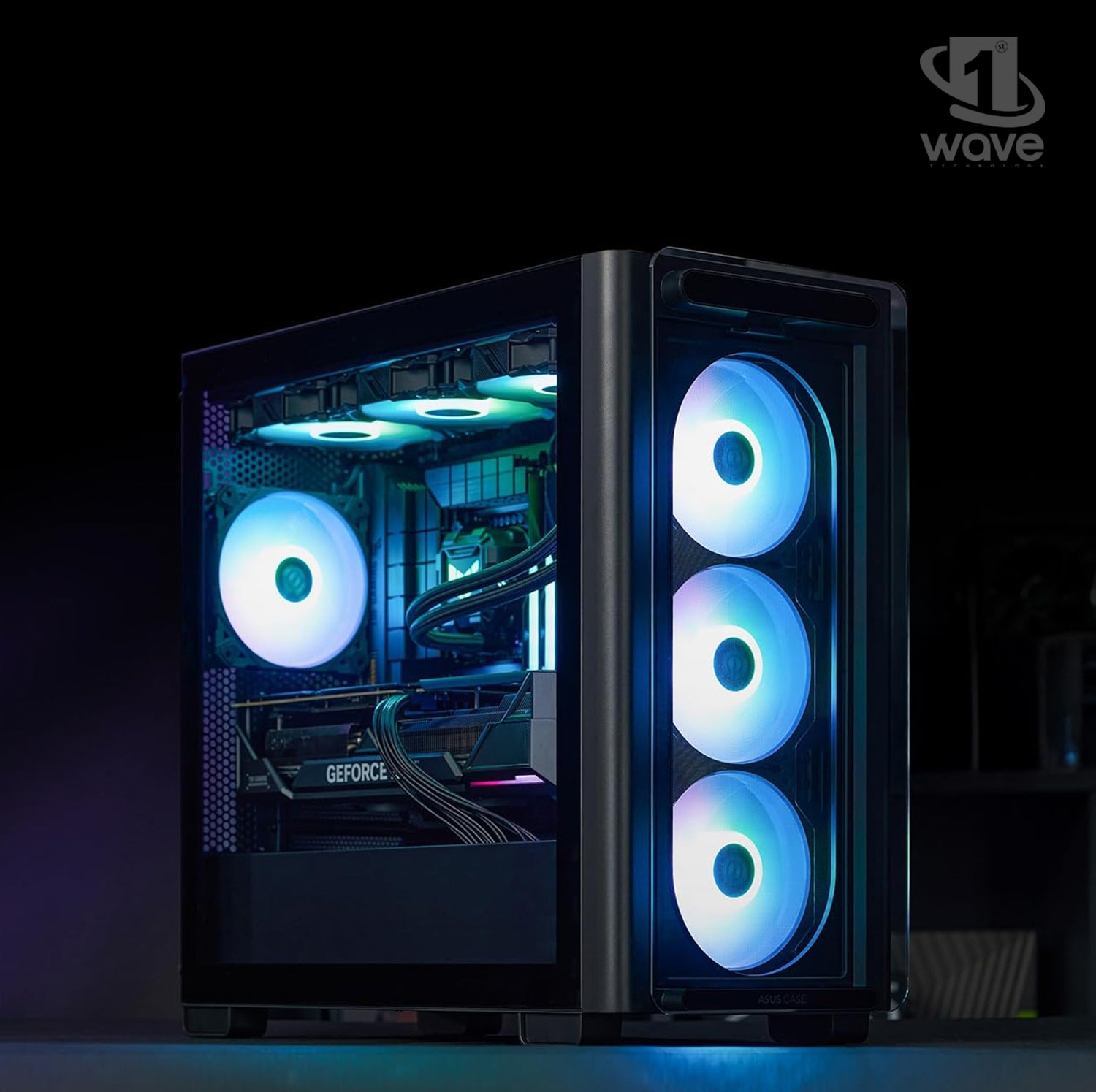 First Wave SkyForge Gaming PC – Intel Core Ultra 7 265KF, RTX 5060 Ti 8GB, 16,32,64GB DDR5 6000MHz, 1TB NVMe Gen4 SSD, 240mm Liquid Cooler, 750W Modular PSU, ARGB Black Mid-Tower Gaming Case