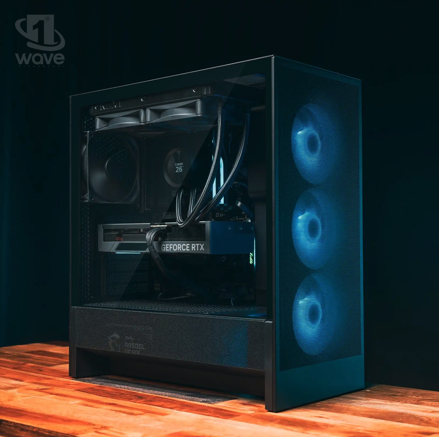 First Wave Hexcore Gaming PC – Intel Core i9-14th Gen, RTX 5070 Ti 8GB, 16,32,64GB DDR5 6000MHz, 1TB NVMe Gen4 SSD + 1TB SATA SSD, 360mm Liquid Cooler, 850W Fully Modular PSU, All-Black RGB Gaming Case
