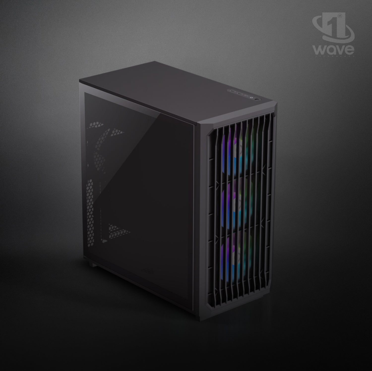 First Wave RenderOne R7 Workstation PC – Content Creation Edition – AMD Ryzen 7 9800X3D, RTX 5070 Graphics, DDR5 RAM, 2TB SSD (1TB NVMe + 1TB SATA), WiFi, Windows 11 Pro, 2 Years Warranty