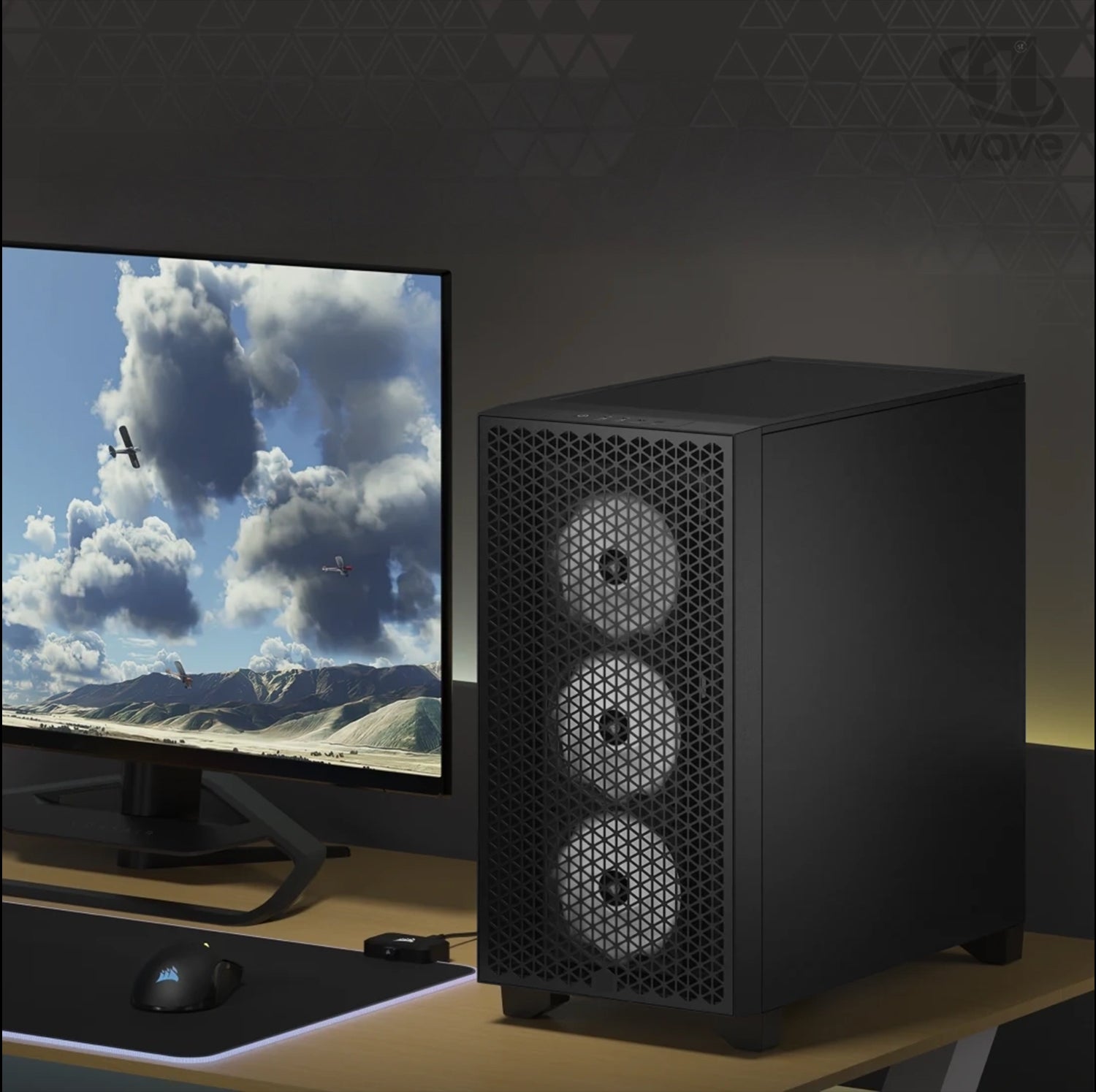 First Wave Odin X9 Workstation PC – 3D Design & Animation Edition – AMD Ryzen 9 9900X, RTX 5070 Ti Graphics, DDR5 RAM, 2TB SSD (1TB NVMe SSD+1TB SATA), WiFi, Windows 11 Pro, 2Y Warranty