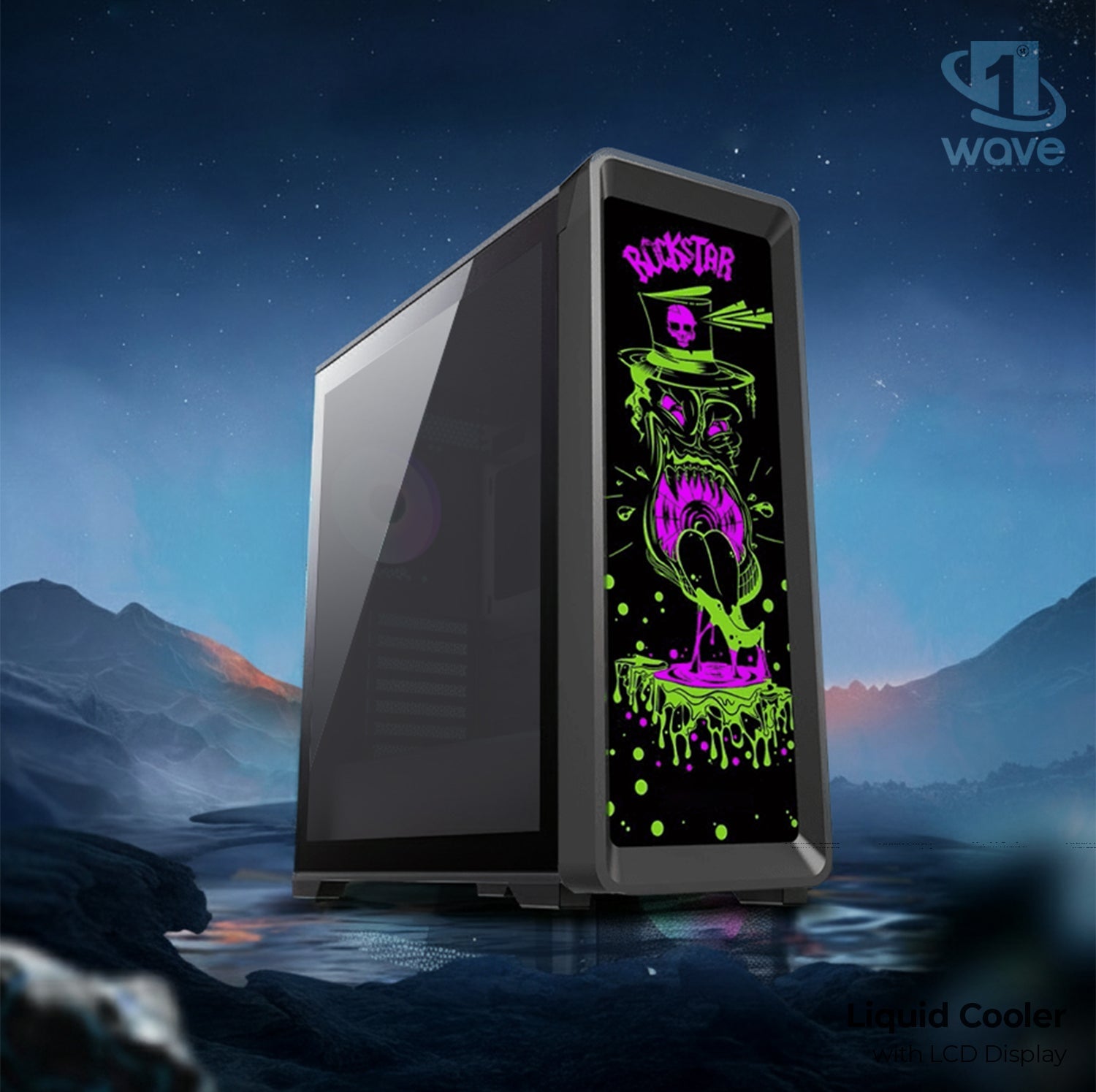 First Wave FrostTitan Gaming PC – AMD Ryzen 5-7600, 8GB Radeon RX 7600 GDDR6 OC Graphics, DDR5 RGB RAM, 1TB NVMe SSD, WiFi, ARGB Cooling, Windows 11 Pro, 2Y Warranty