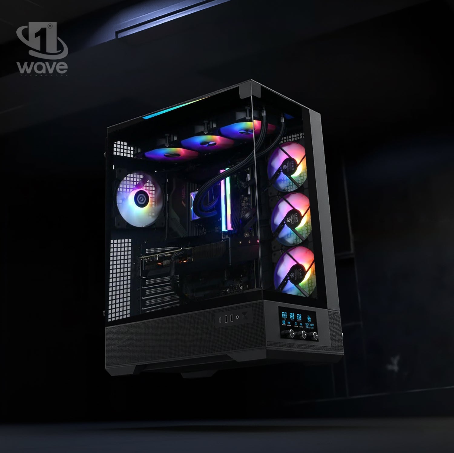 First Wave NightReaper Gaming PC – AMD Ryzen 9-9900X, 12GB RTX 5070 ARGB OC Graphics, DDR5 RGB RAM, 1TB NVMe SSD, WiFi, ARGB Cooling, Windows 11 Pro, 2Y Warranty