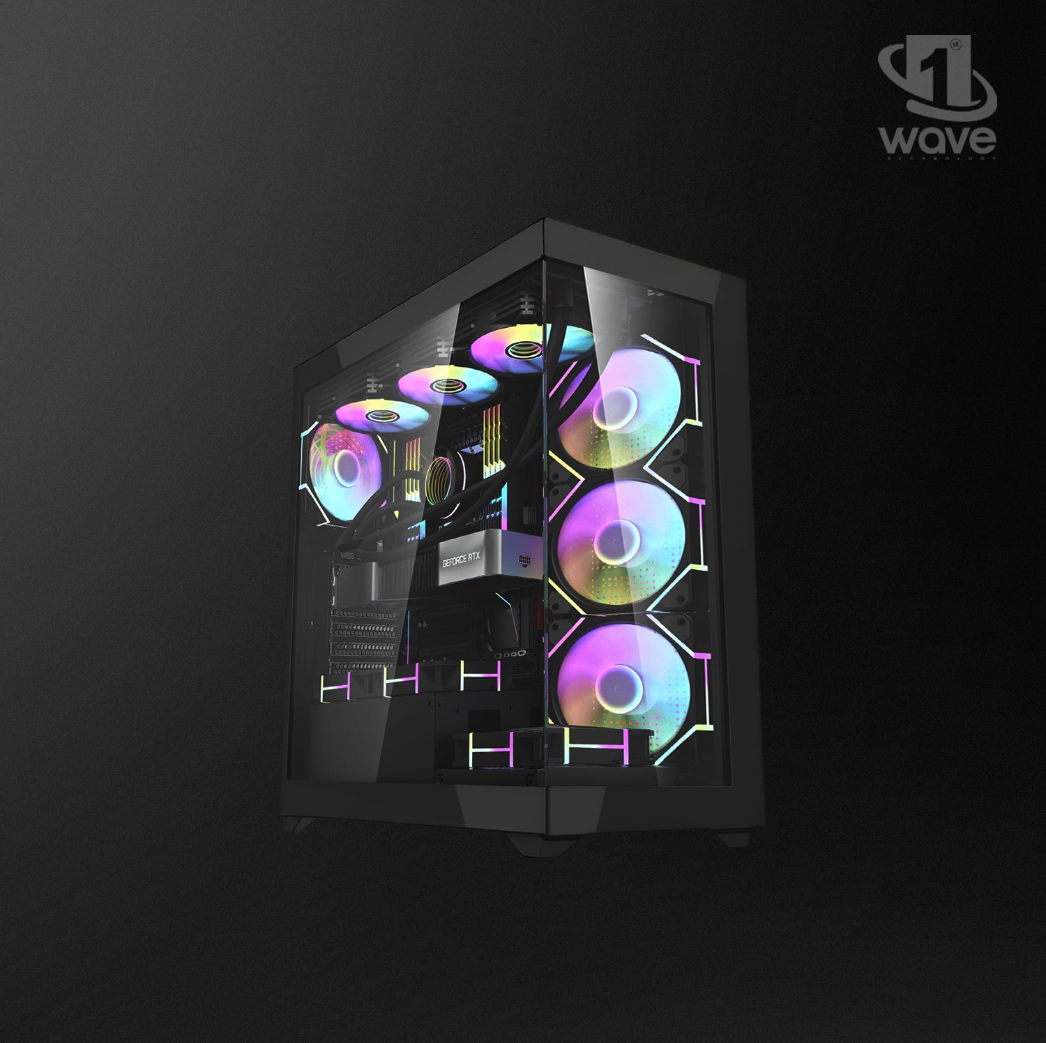 First Wave AetherDrive Gaming PC – Intel Core Ultra 7 265KF, RTX 5060 Ti  , 16,32,64GB DDR5 6000MHz, 1TB NVMe Gen4 SSD + 1TB SATA SSD, 240mm Liquid Cooler, 750W Modular PSU, Mini Tower Gaming Case