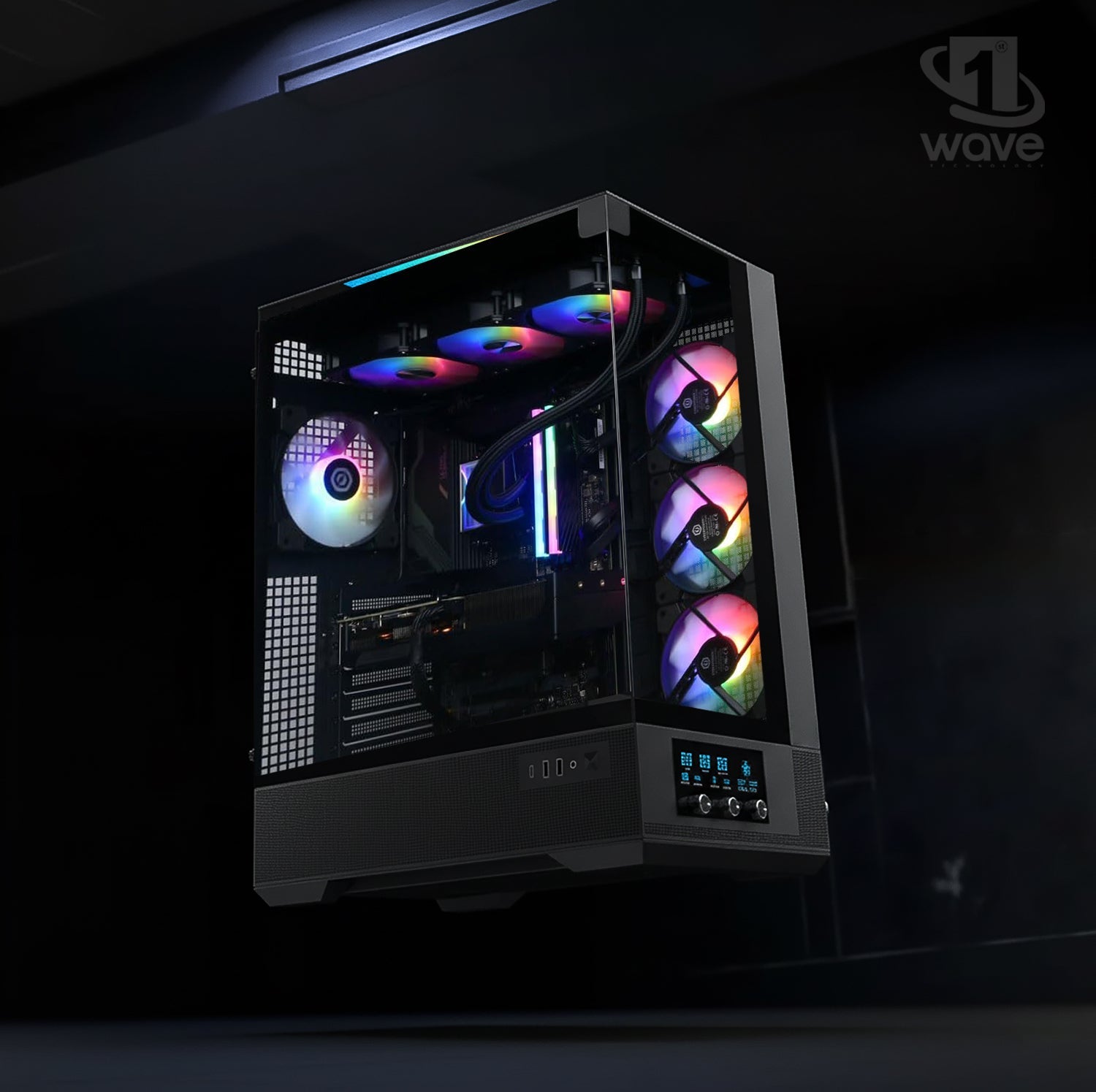 First Wave HyperVolt Gaming PC – 13th Gen Intel i9-13900KF, 16GB RTX 5070 Ti Graphics, DDR5 RGB RAM, 1TB NVMe SSD, WiFi, ARGB Cooling, Windows 11 Pro, 2Y Warranty, High-Performance Desktop