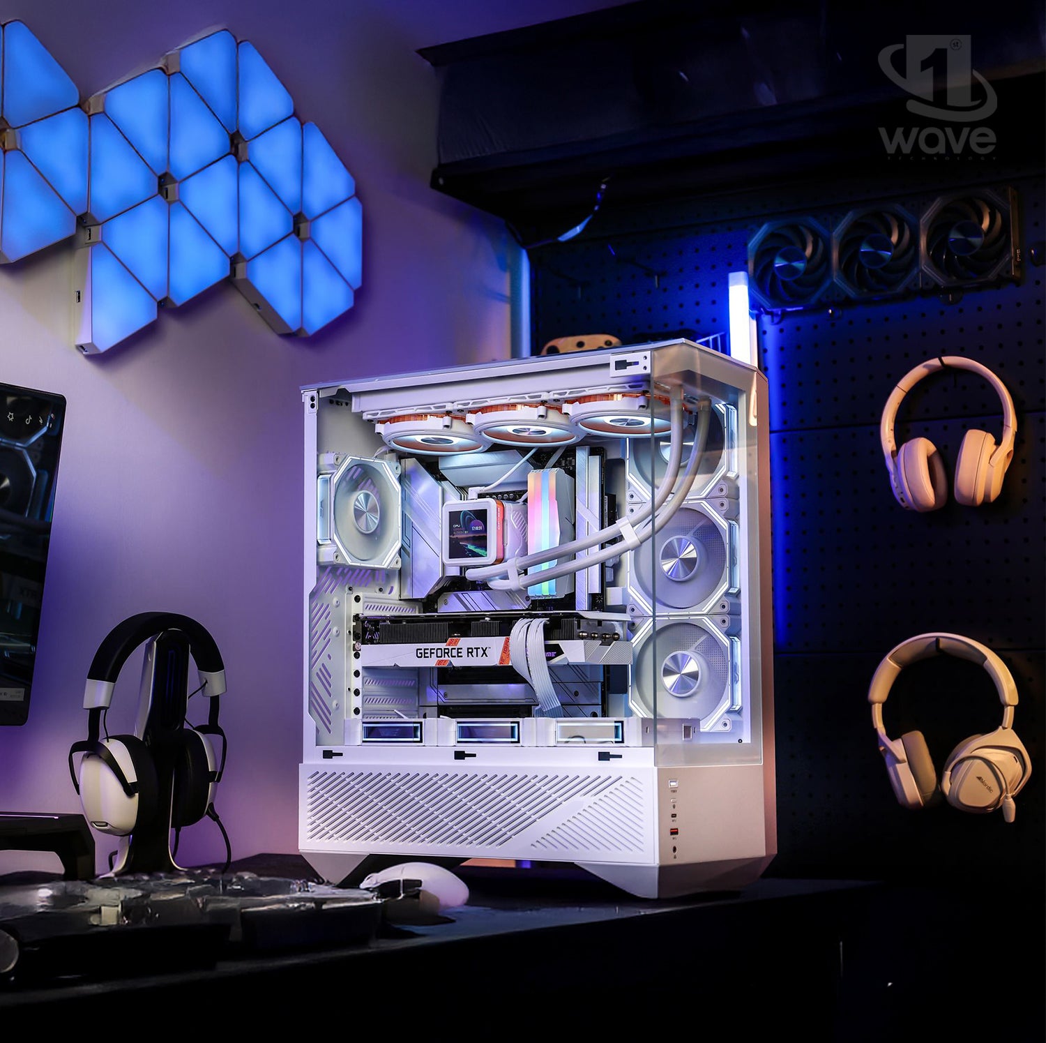 First Wave Frostburn Gaming PC – Intel Core i9-14th Gen, RTX 5070 Ti 8GB, 16,32,64GB DDR5 6000MHz, 1TB NVMe Gen4 SSD, 360mm Liquid Cooler, 850W Fully Modular PSU, White Tower Gaming Case