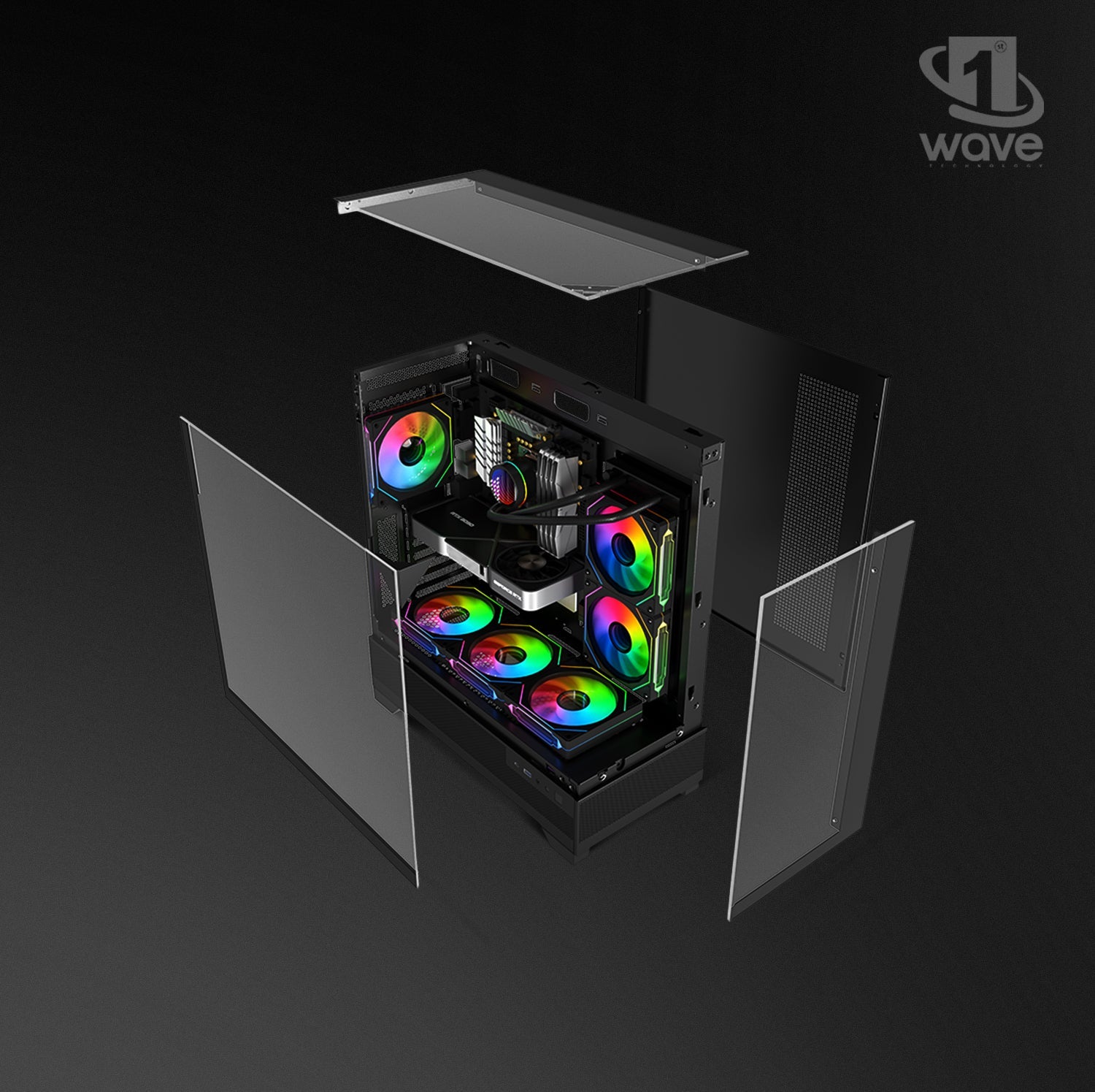 First Wave DarkPulse X7 Gaming PC – Intel Core Ultra 7 - 265KF, 16GB RTX 5060 Ti Graphics, DDR5 RGB RAM, 2TB SSD (1TB NVMe + 1TB SATA) , WiFi, ARGB Cooling, Windows 11 Pro, 2Y Warranty