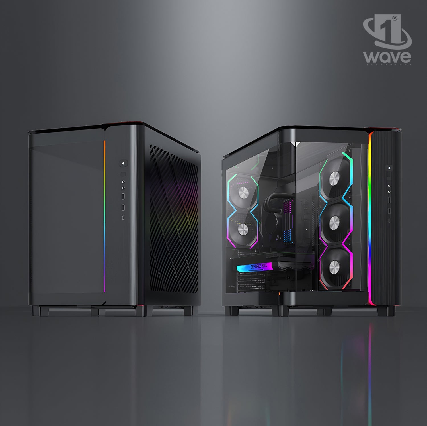 First Wave NovaFlux Gaming PC – Intel Core Ultra 9 - 285K, 16GB RTX 5070 Ti Graphics, DDR5 RGB RAM, 2TB SSD (1TB NVMe + 1TB SATA), WiFi, ARGB Cooling, Windows 11 Pro, 2Y Warranty