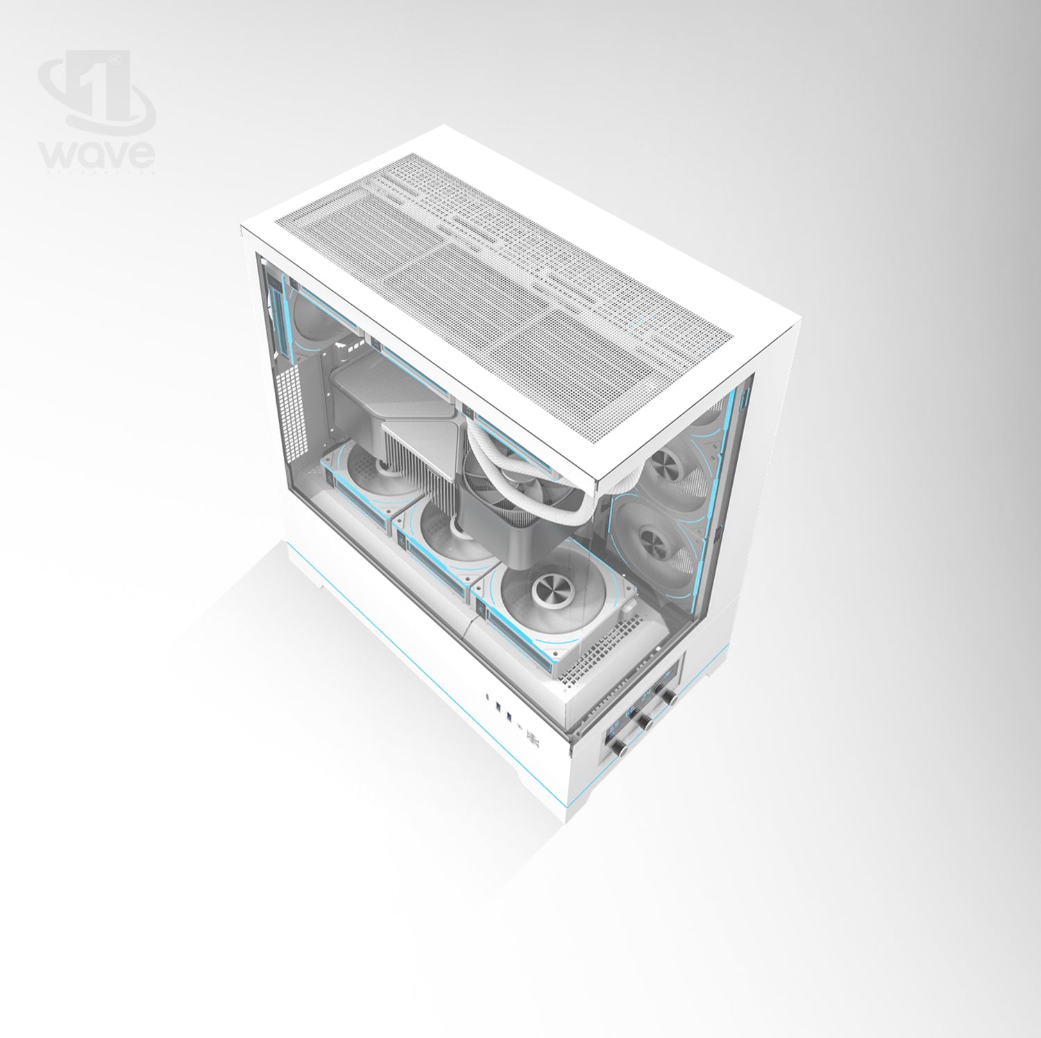 First Wave Shardbreaker Gaming PC – Ryzen 7 9800X3D Processor, RTX 5060 Ti   GPU, 16,32,64GB DDR5 5600MHz RAM, 1TB NVMe SSD, 360mm Liquid Cooling, 750W Modular PSU, Tempered Glass ATX Case
