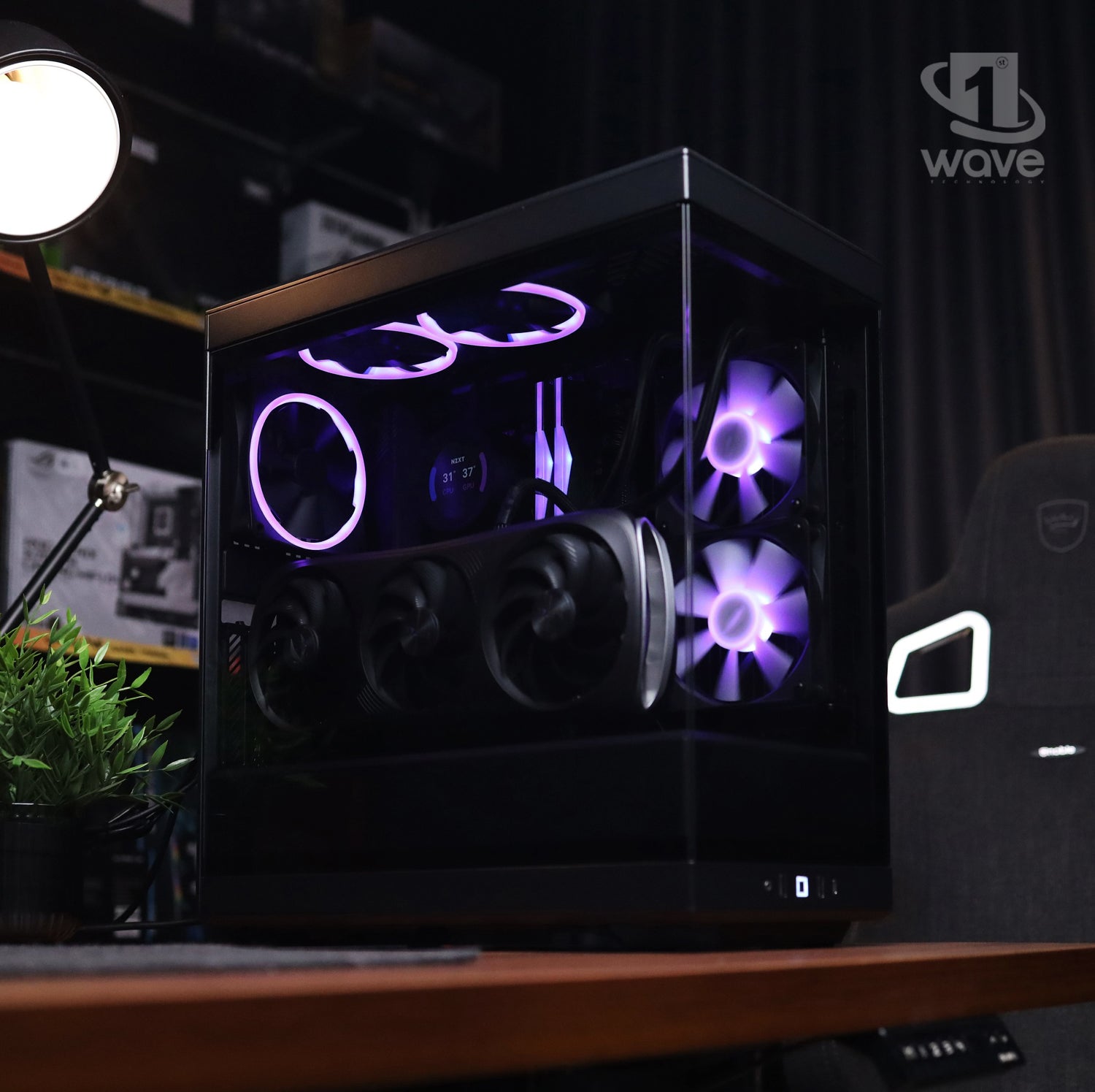 First Wave Reaper Gaming PC – Ryzen 7 7700 Desktop, RX 7600 8GB GPU, 16,32,64GB DDR5 6000MT/s RAM, 1TB NVMe Gen4 SSD, 360mm Liquid Cooler, 750W Modular PSU, HYTE Y40 Tempered Glass Case