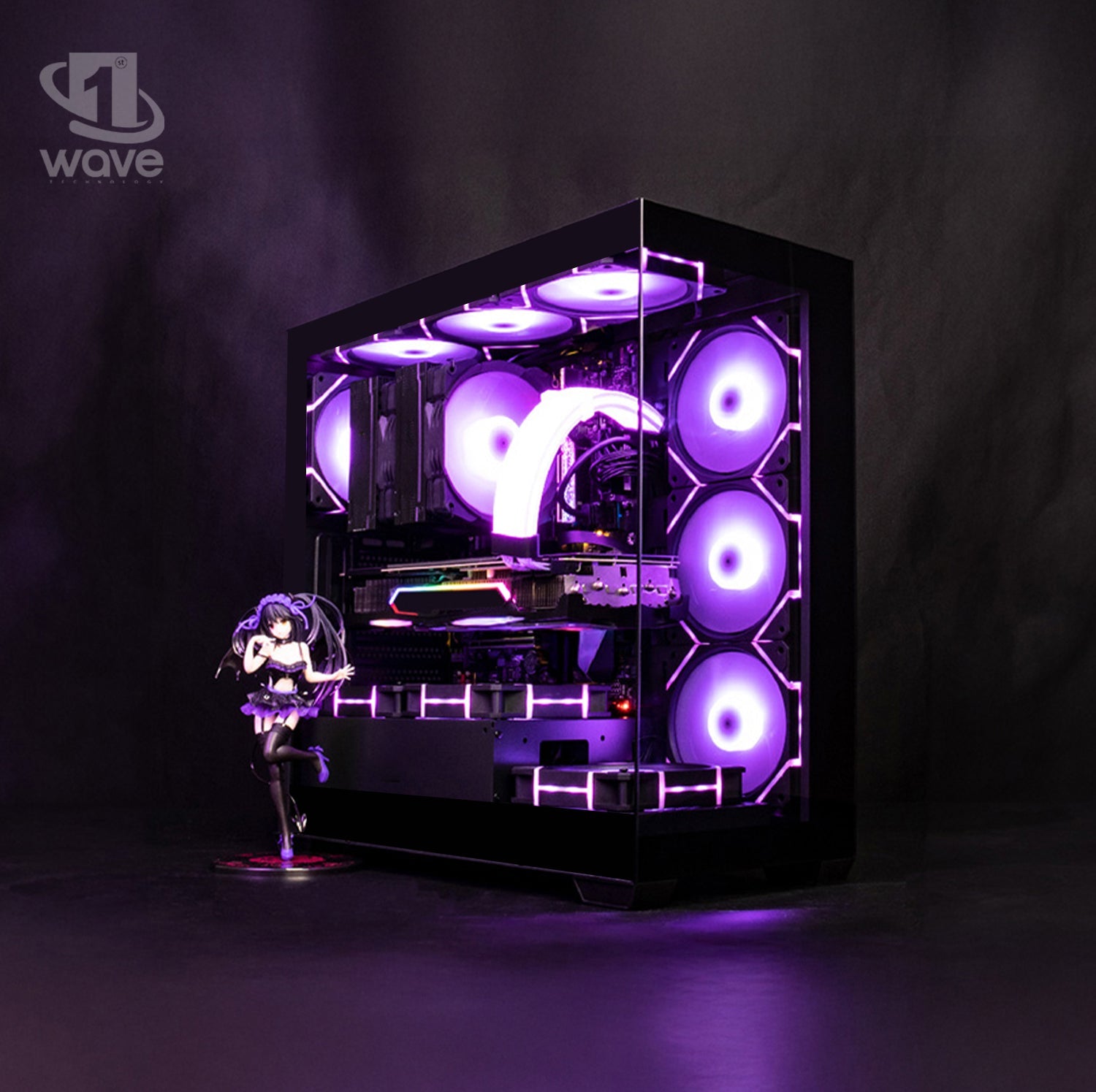 First Wave AstroX Gaming PC – AMD Ryzen 7-7700, 8GB Radeon RX 7600 GDDR6 OC Graphics, DDR5 RGB RAM, 1TB NVMe SSD, WiFi, ARGB Cooling, Windows 11 Pro, 2Y Warranty