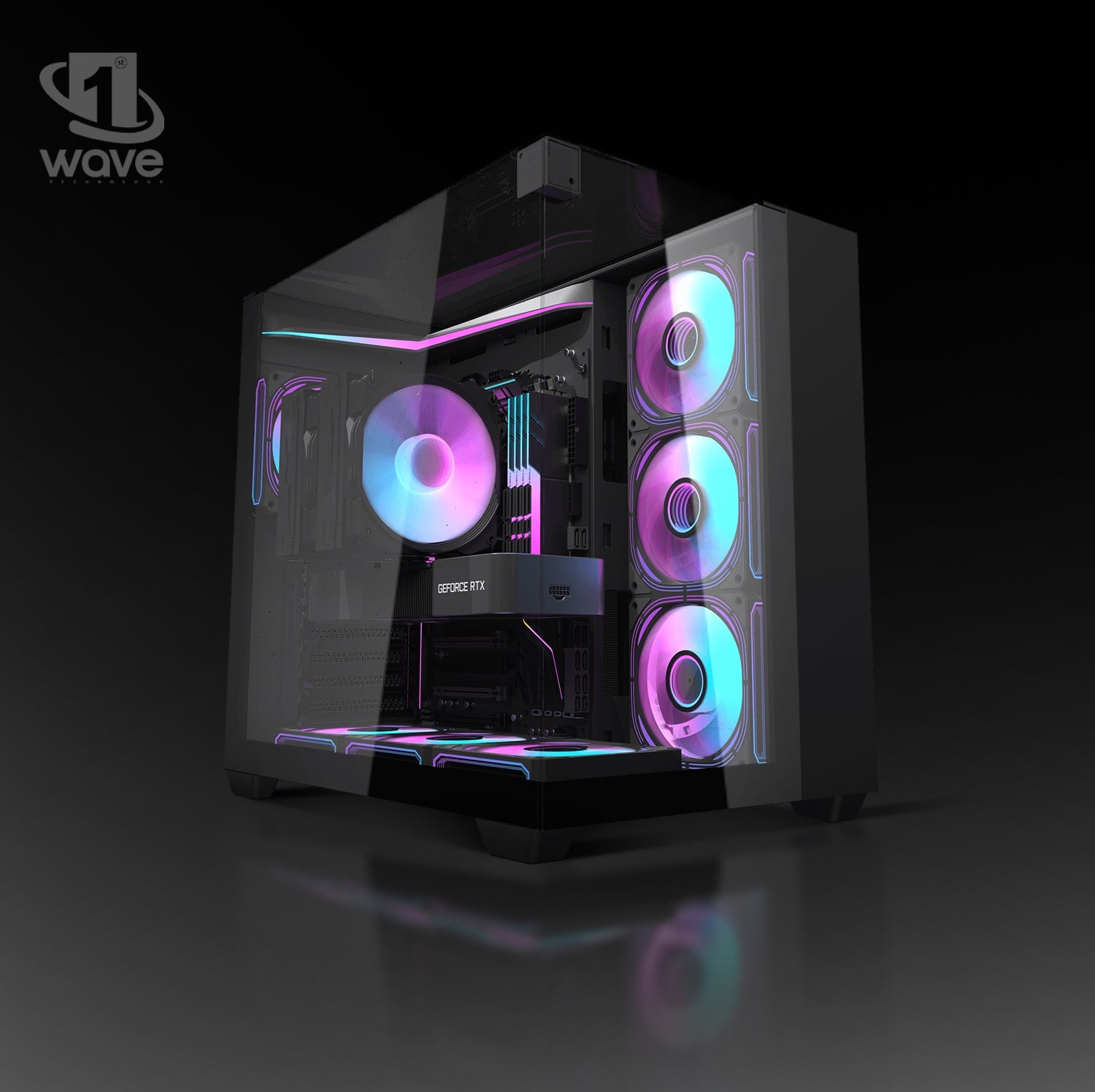 First Wave EdgeRunner Gaming PC – AMD Ryzen 9-9900X, Radeon RX 9070 16GB OC Graphics, DDR5 RGB RAM, 2TB SSD (1TB NVMe + 1TB SATA), WiFi, ARGB Cooling, Windows 11 Pro, 2Y Warranty