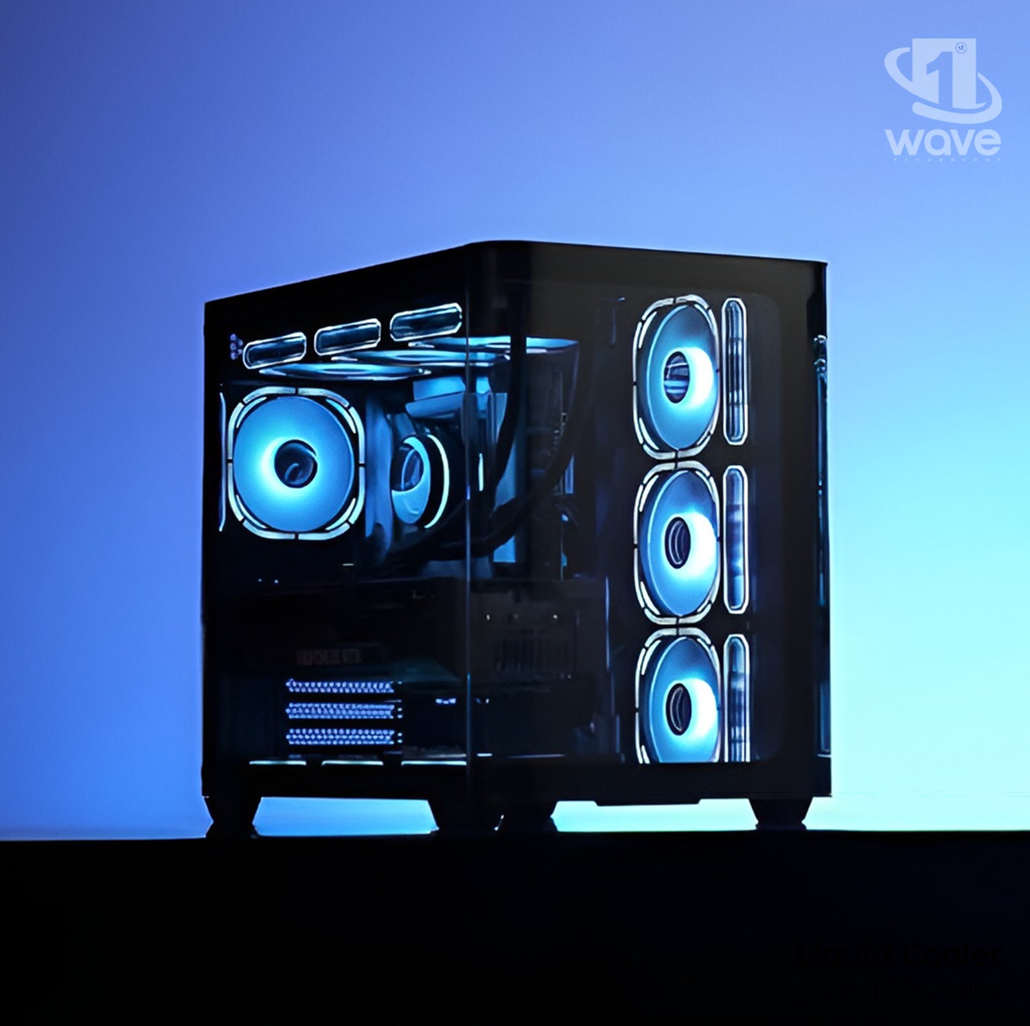 First Wave Celestial Core Gaming PC – Ryzen 5 7600 Desktop, RX 7600 8GB Graphics, 16,32,64GB DDR5 6000MT/s RAM, 1TB NVMe Gen4 SSD, 240mm Liquid Cooler, 750W Modular PSU, ATX Gaming Case