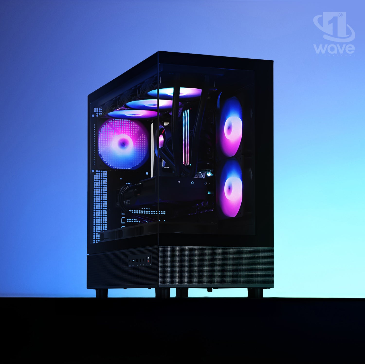 First Wave Dominion-X Gaming PC – Ryzen 5 7600 Desktop, RX 7600 8GB Graphics, 16,32,64GB DDR5 6000MT/s RAM, 1TB NVMe Gen4 SSD + 1TB SATA SSD, 240mm Liquid Cooler, 750W Modular PSU, ATX Gaming Case