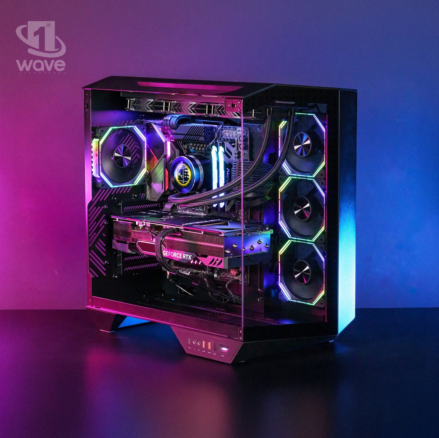 First Wave RiftBreaker Gaming PC – AMD Ryzen 9-9900X3D, RTX 5070 12GB OC Graphics, DDR5 RGB RAM, 2TB SSD (1TB NVMe + 1TB SATA), WiFi, ARGB Cooling, Windows 11 Pro, 2Y Warranty