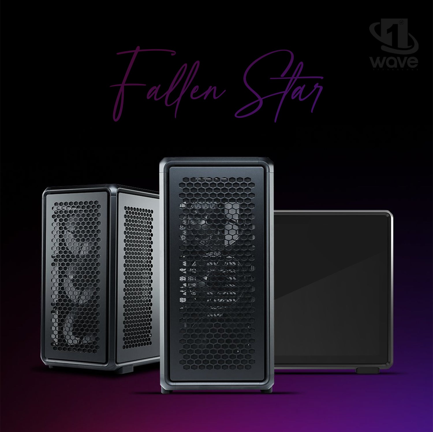 First Wave Fallen Star Gaming PC, Intel Ultra 9 285K, RTX 5070 Ti  , 16,32,64GB DDR5 6000MHz RGB, 1TB NVMe Gen4 + 1TB SSD, 360mm Liquid Cooler, Modular PSU, Open-Frame Chassis