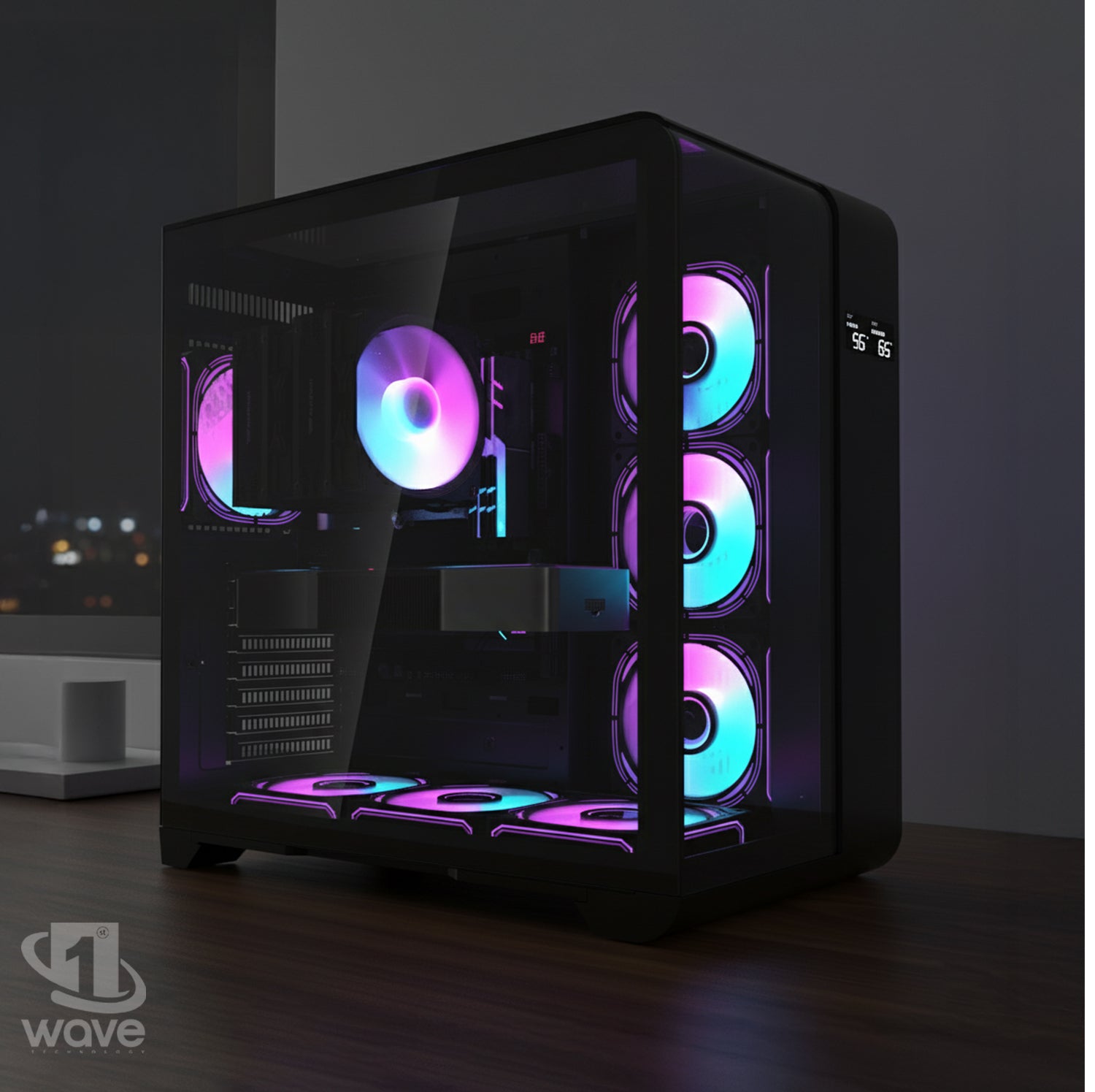 First Wave Vengeance Gaming PC – AMD Ryzen 9 9900X, 16,32,64GB DDR5,   RX 9070, 2TB Storage, 360mm Liquid Cooling, High-Performance RGB Gaming Rig