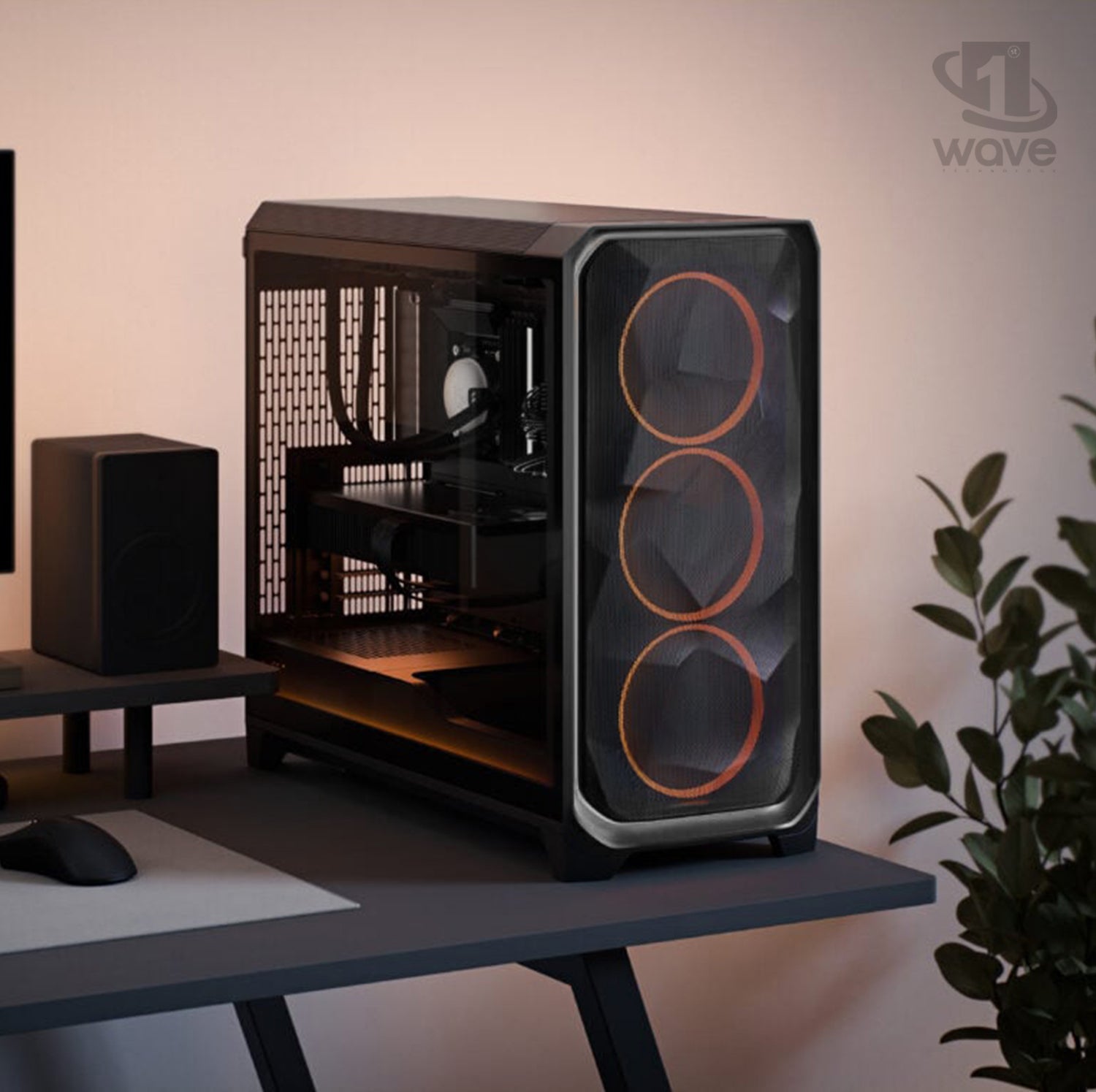 First Wave Striker Workstation PC – Intel Core Ultra 9 285K, 16GB RTX 5070 Ti GPU, DDR5 6000MHz RAM, 1TB NVMe SSD + 1TB SATA SSD, 360mm Liquid Cooling, WiFi, RGB Case