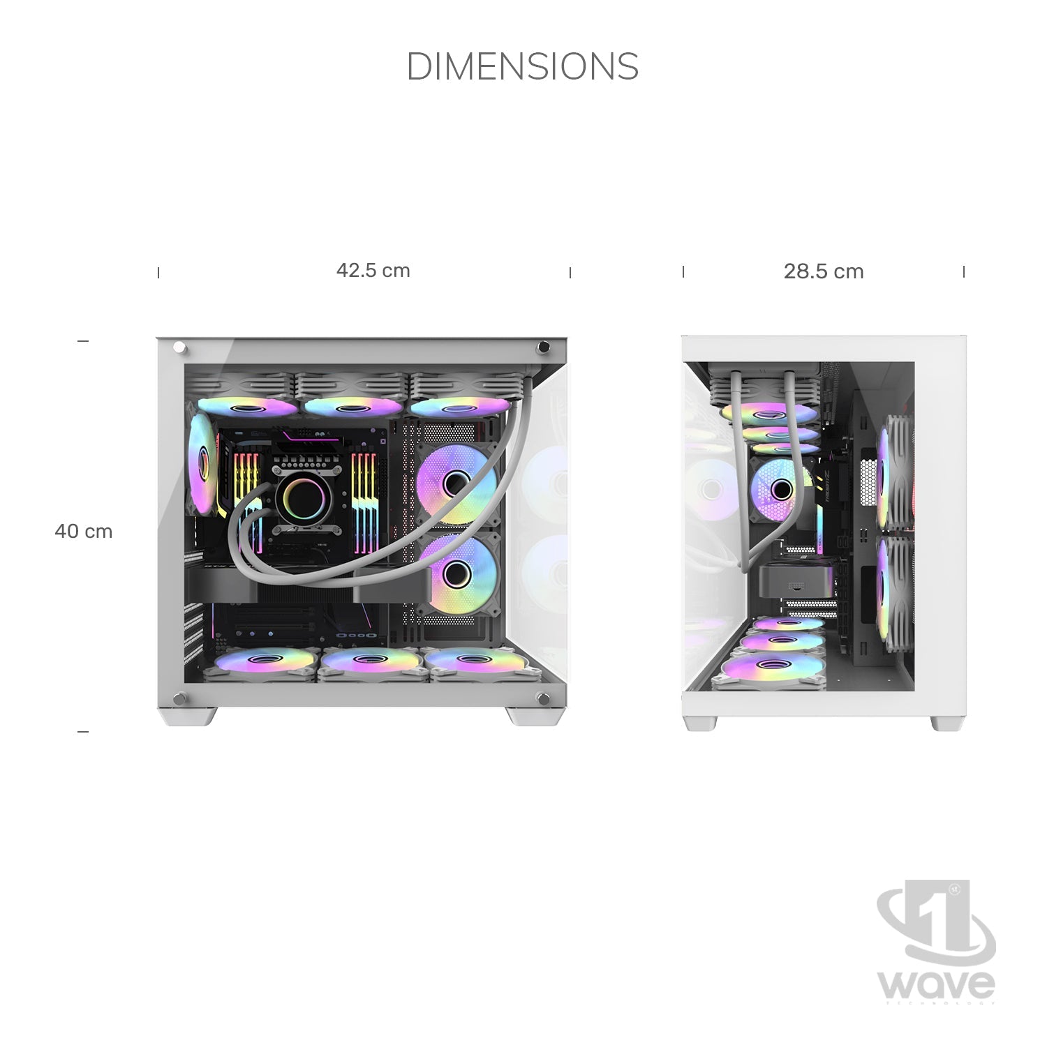 First Wave CryoBlade Gaming PC – AMD Ryzen 5-7600, 8GB Radeon RX 7600 GDDR6 OC Graphics, DDR5 RGB RAM, 2TB SSD (1TB NVMe + 1TB SATA), WiFi, ARGB Cooling, Windows 11 Pro, 2Y Warranty