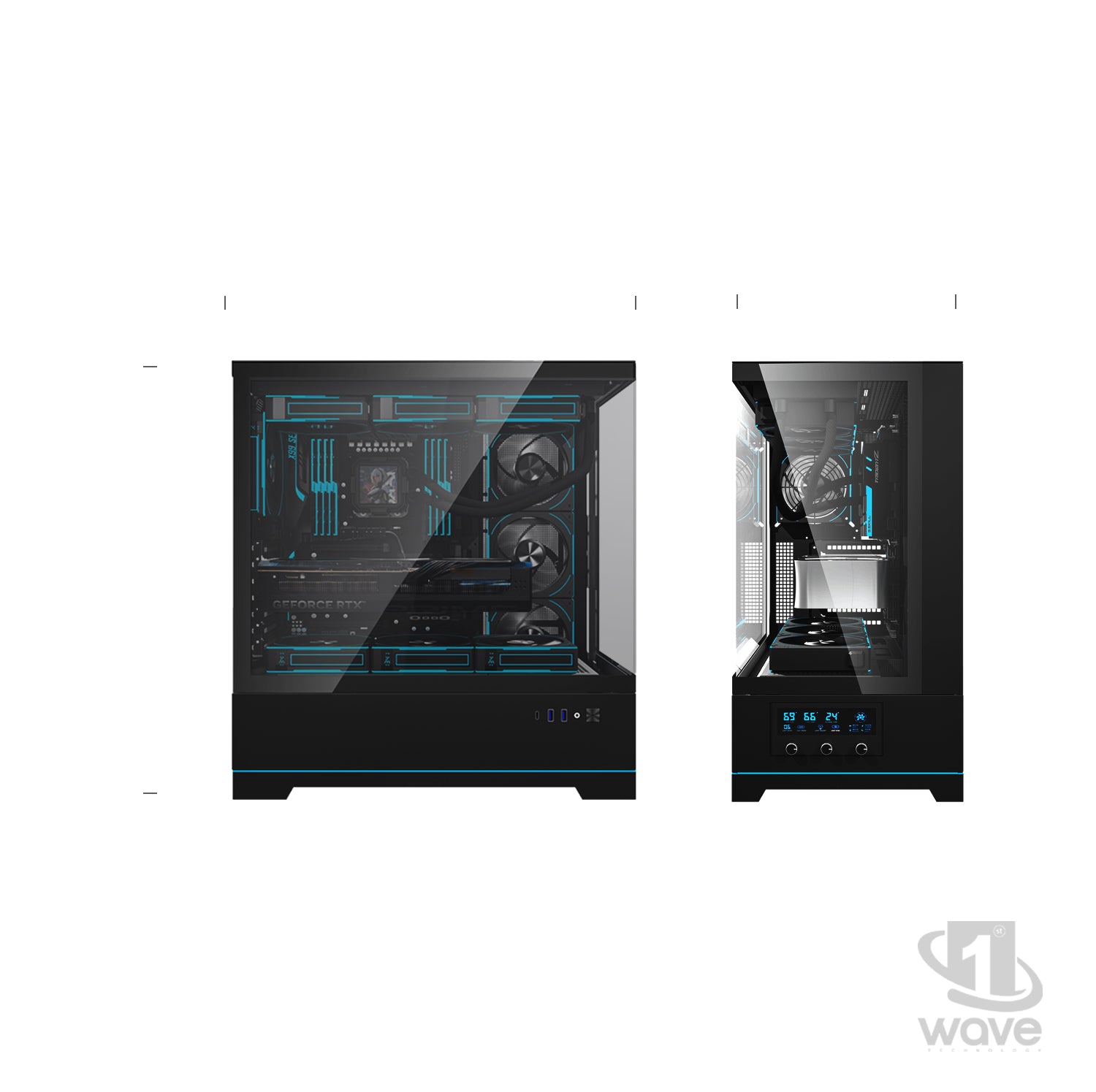 First Wave Razorstorm Gaming PC – Ryzen 7 7700X Desktop, RTX 5060 Ti   GPU, 16,32,64GB DDR5 6000MT/s RAM, 1TB NVMe Gen4 SSD + 1TB SATA SSD, 360mm Liquid Cooling, 750W Modular PSU, Tempered Glass ATX Case