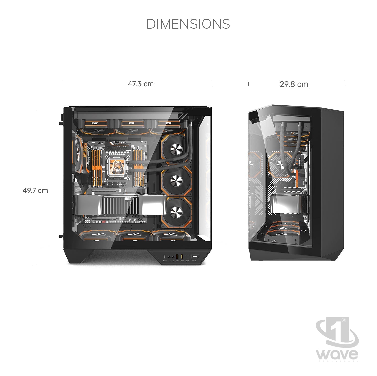First Wave RiftBreaker Gaming PC – AMD Ryzen 9-9900X3D, RTX 5070 12GB OC Graphics, DDR5 RGB RAM, 2TB SSD (1TB NVMe + 1TB SATA), WiFi, ARGB Cooling, Windows 11 Pro, 2Y Warranty