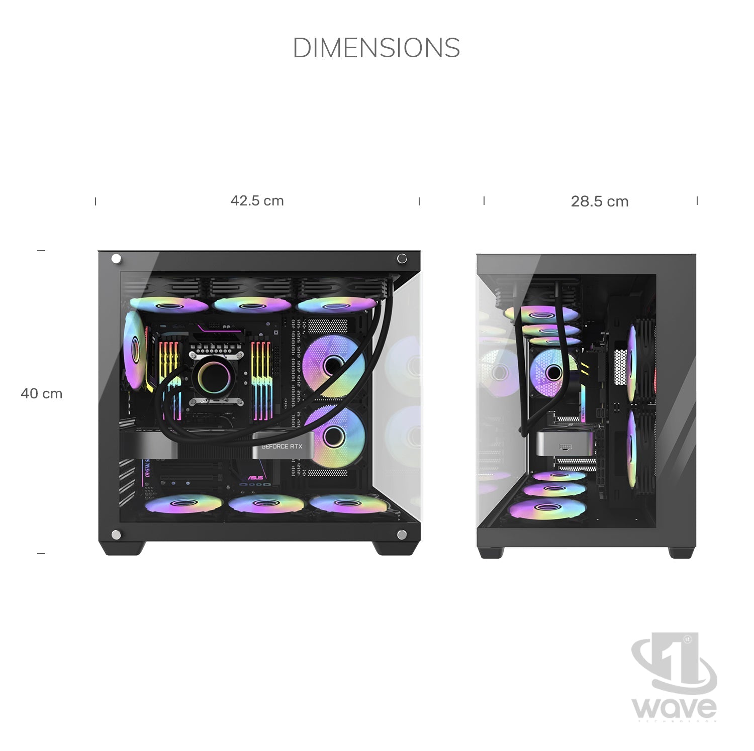 First Wave CryoSpire Gaming PC – Intel Core Ultra 7 - 265KF, 8GB RTX 5060 Ti Graphics, DDR5 RGB RAM, 1TB NVMe SSD , WiFi, ARGB Cooling, Windows 11 Pro, 2Y Warranty