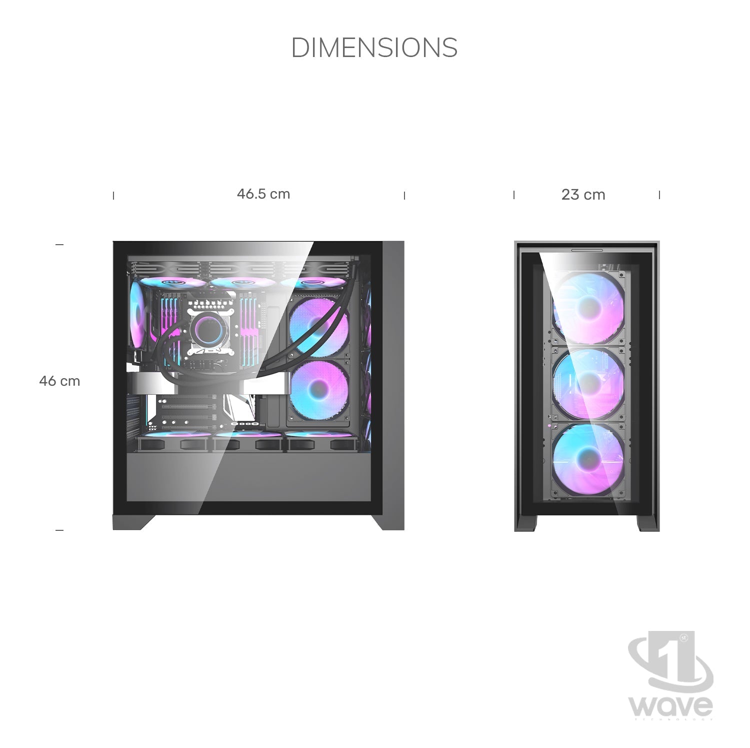 First Wave ShadowSurge Gaming PC – AMD Ryzen 5-7600, 8GB RTX 5060 Graphics, DDR5 RGB RAM, 1TB NVMe SSD, WiFi, ARGB Cooling, Windows 11 Pro, 2Y Warranty