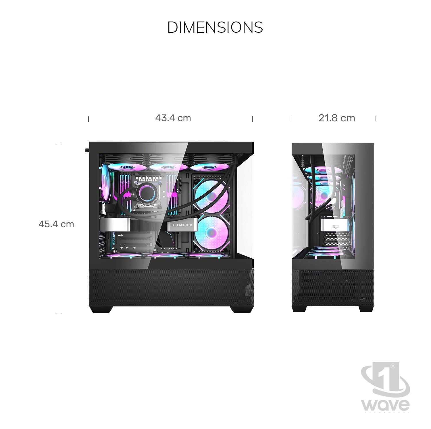 First Wave StormFangX Gaming PC – AMD Ryzen 7-9800X3D, RTX 5070 16GB Overclocked Graphics, DDR5 RGB RAM, 1TB NVMe SSD + 1TB SATA SSD, WiFi, ARGB Cooling, Windows 11 Pro, 2Y Warranty