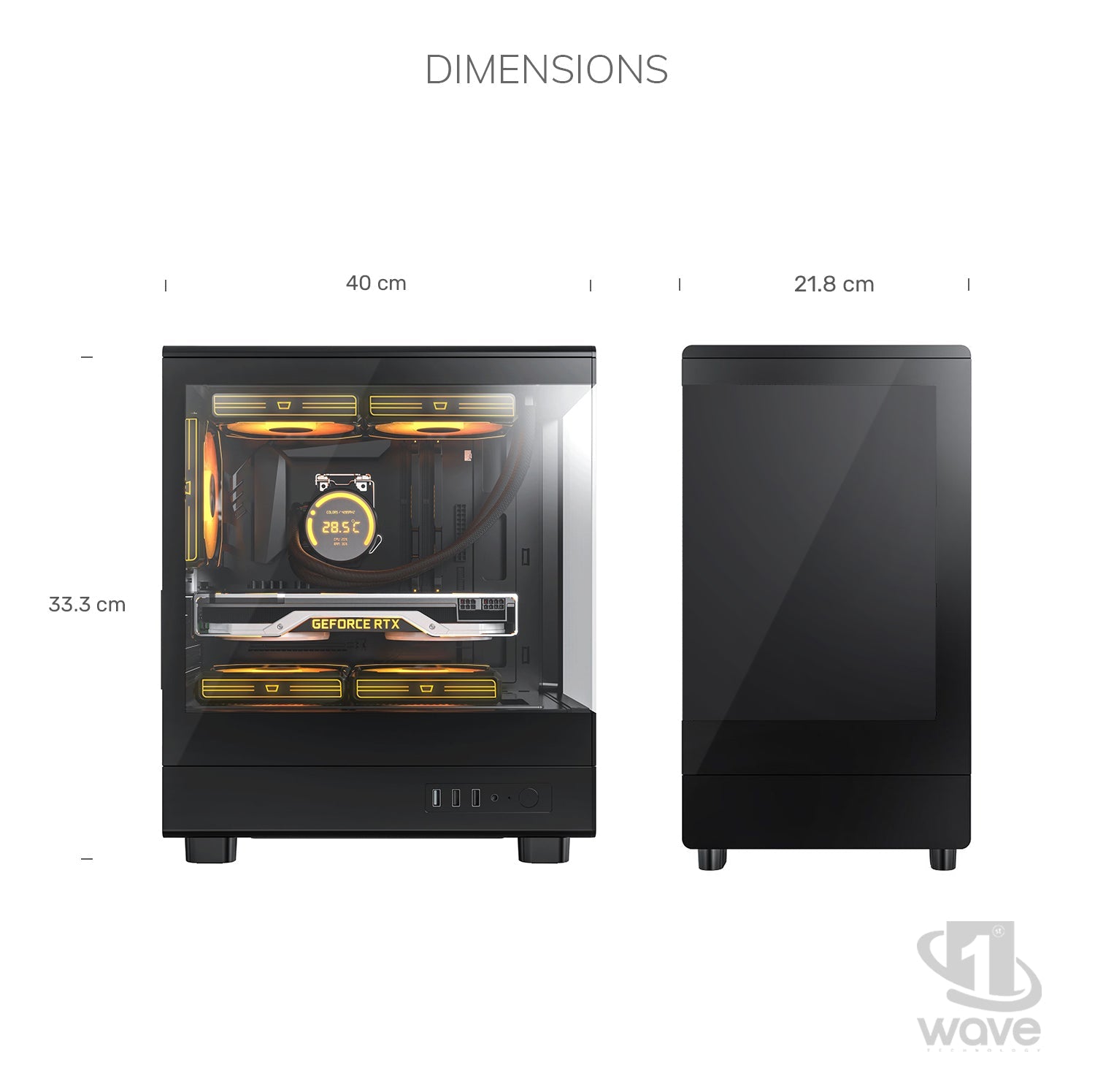 First Wave PolarStream Gaming PC – AMD Ryzen 5-7600, 8GB RTX 5060 Graphics, DDR5 RGB RAM, 2TB SSD (1TB NVMe + 1TB SATA), WiFi, ARGB Cooling, Windows 11 Pro, 2Y Warranty