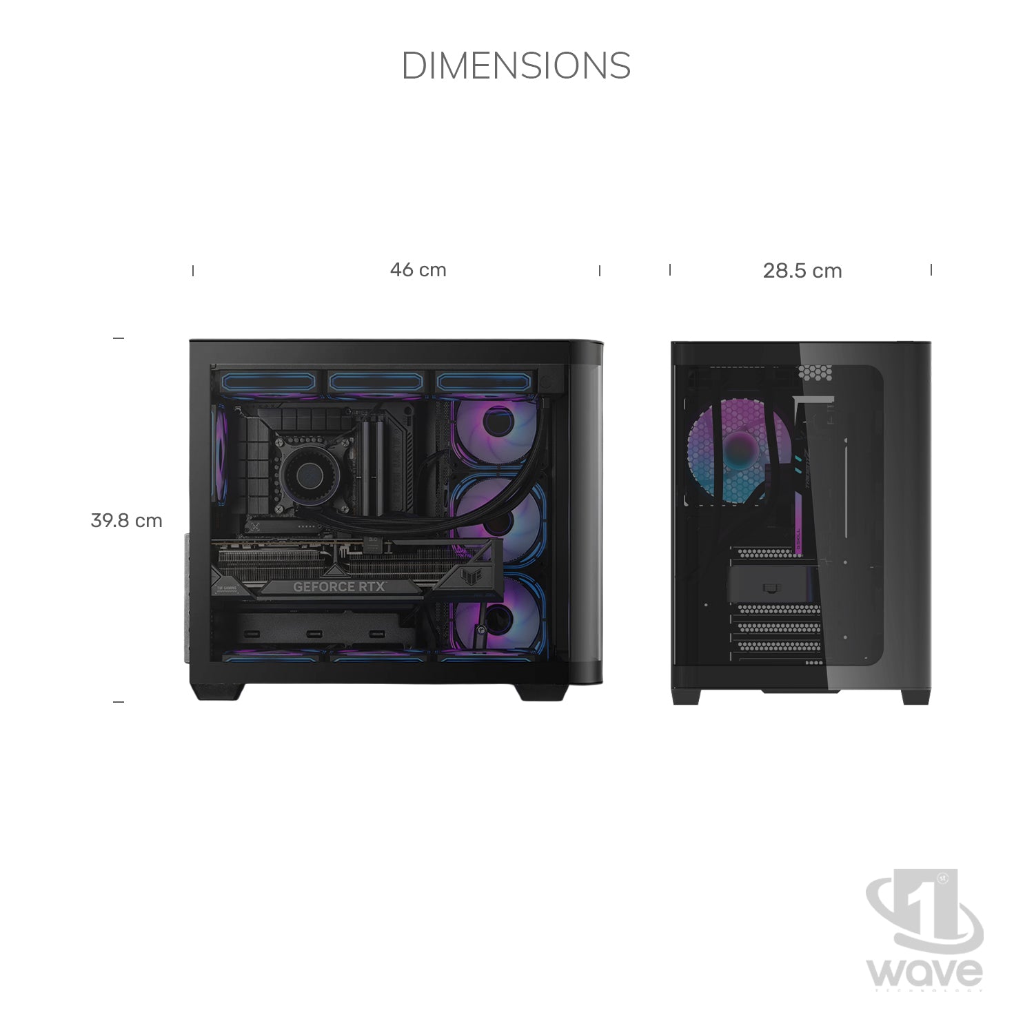 First Wave Celestial Core Gaming PC – Ryzen 5 7600 Desktop, RX 7600 8GB Graphics, 16,32,64GB DDR5 6000MT/s RAM, 1TB NVMe Gen4 SSD, 240mm Liquid Cooler, 750W Modular PSU, ATX Gaming Case