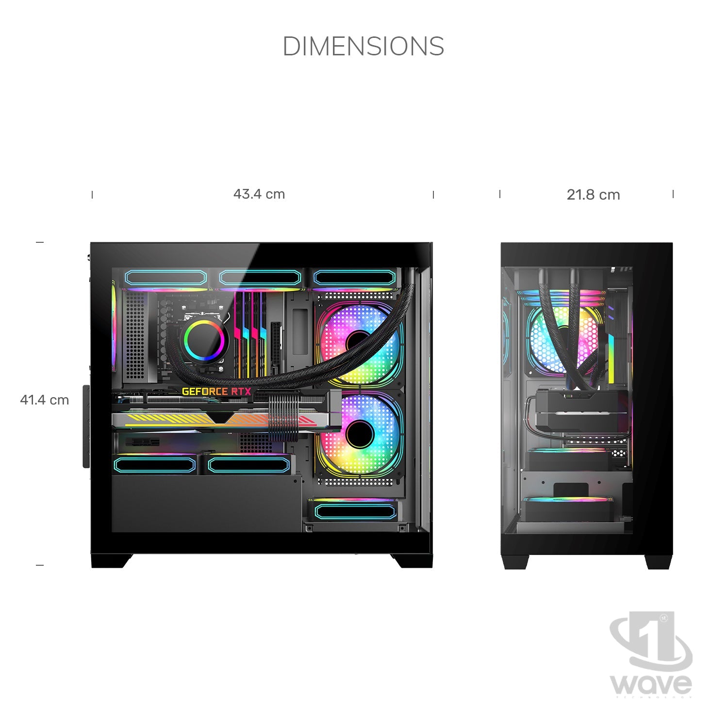 First Wave AeroRift Gaming PC – Intel Core Ultra 7 - 265KF, 16GB RTX 5060 Ti Graphics, DDR5 RGB RAM, 2TB SSD (1TB NVMe + 1TB SATA) , WiFi, ARGB Cooling, Windows 11 Pro, 2Y Warranty