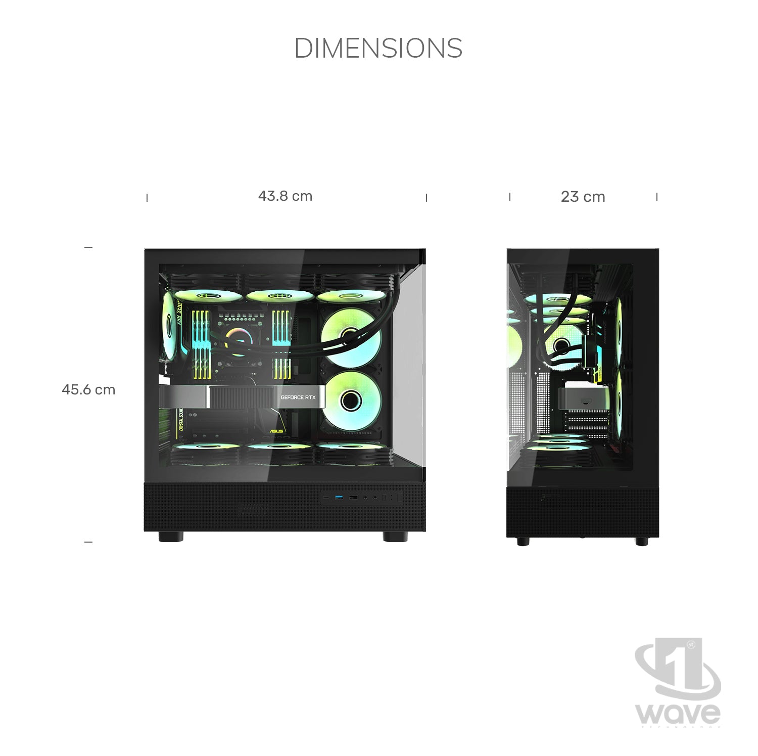 First Wave Dominion-X Gaming PC – Ryzen 5 7600 Desktop, RX 7600 8GB Graphics, 16,32,64GB DDR5 6000MT/s RAM, 1TB NVMe Gen4 SSD + 1TB SATA SSD, 240mm Liquid Cooler, 750W Modular PSU, ATX Gaming Case