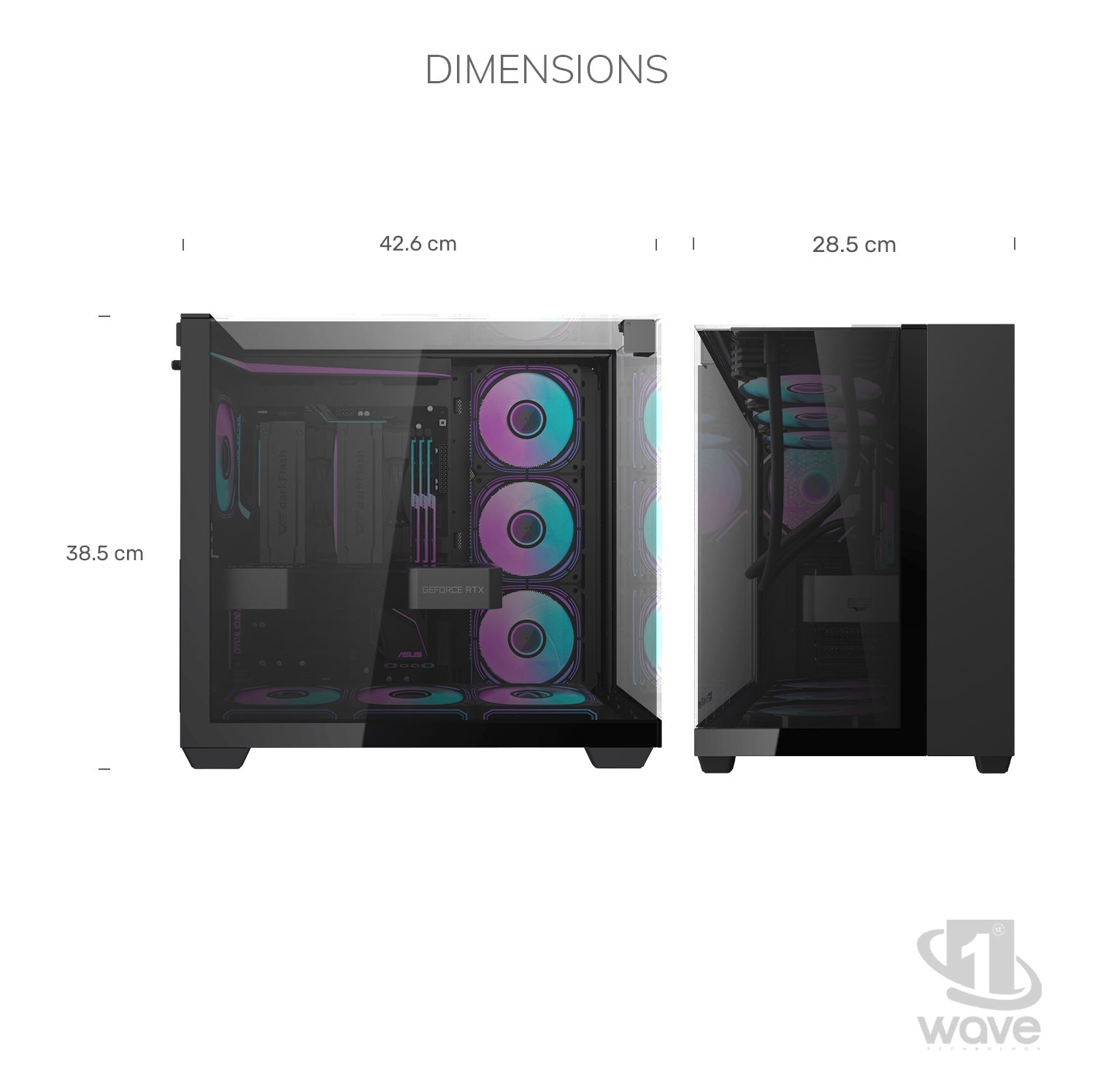 First Wave EdgeRunner Gaming PC – AMD Ryzen 9-9900X, Radeon RX 9070 16GB OC Graphics, DDR5 RGB RAM, 2TB SSD (1TB NVMe + 1TB SATA), WiFi, ARGB Cooling, Windows 11 Pro, 2Y Warranty