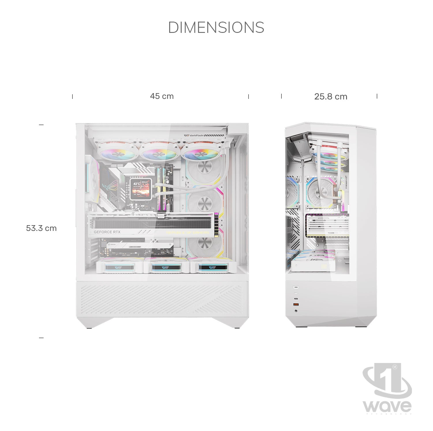 First Wave Frostburn Gaming PC – Intel Core i9-14th Gen, RTX 5070 Ti 8GB, 16,32,64GB DDR5 6000MHz, 1TB NVMe Gen4 SSD, 360mm Liquid Cooler, 850W Fully Modular PSU, White Tower Gaming Case