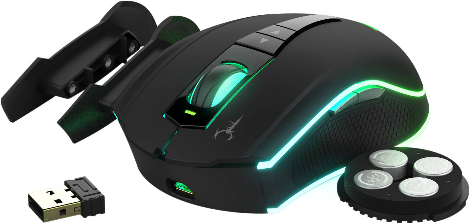 GAMDIAS Hades M1 Wired & Wireless Gaming Mouse – RGB LED, 16000 DPI, Ergonomic Design for PC Gaming