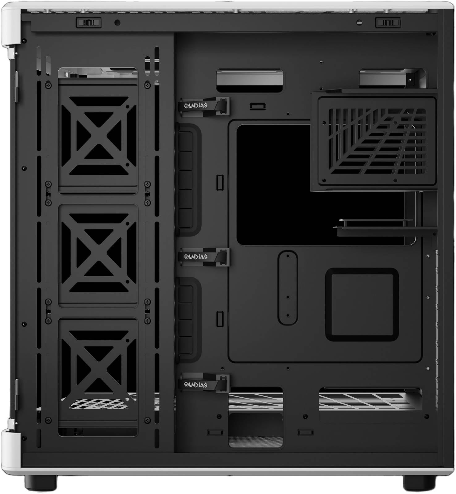 GAMDIAS NESO P1 Black Full Tower Gaming Case – Tempered Glass, High Airflow, ATX/E-ATX Compatible