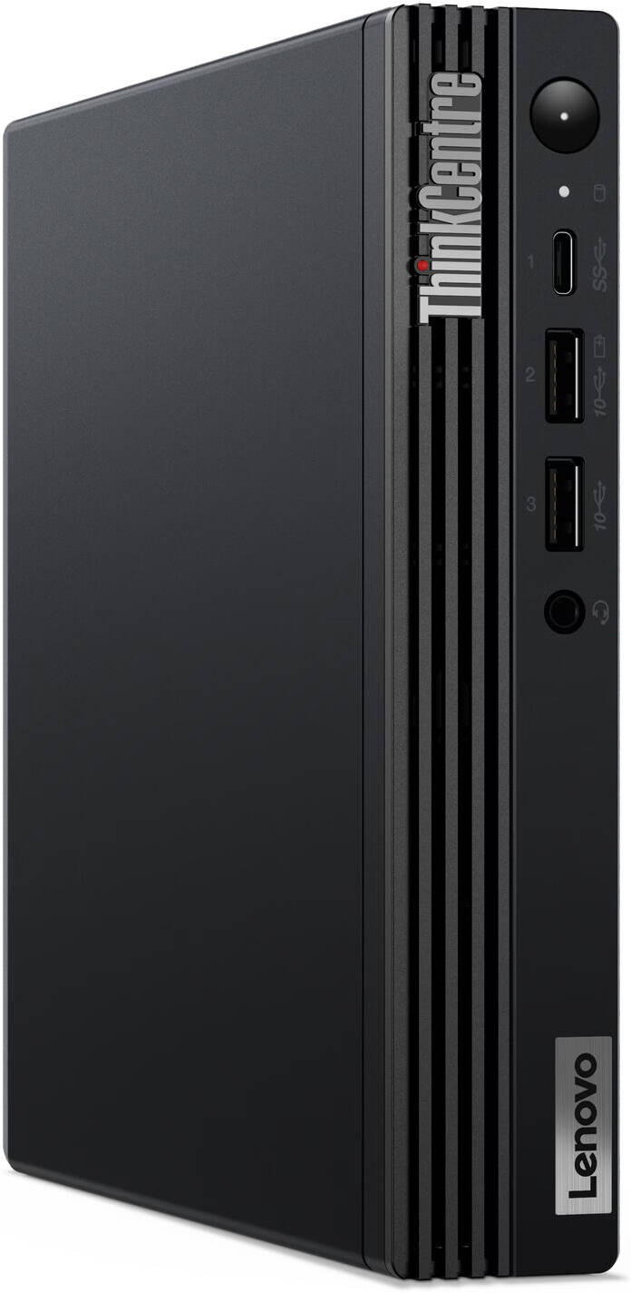 Lenovo ThinkCentre M70q Gen 4 Desktop Computer, Intel Core i5-13400T, 8GB RAM, 512GB SSD, Intel UHD Graphics 730, USB English (UK) & Mouse, FreeDOS, Black | 12E3003EGP