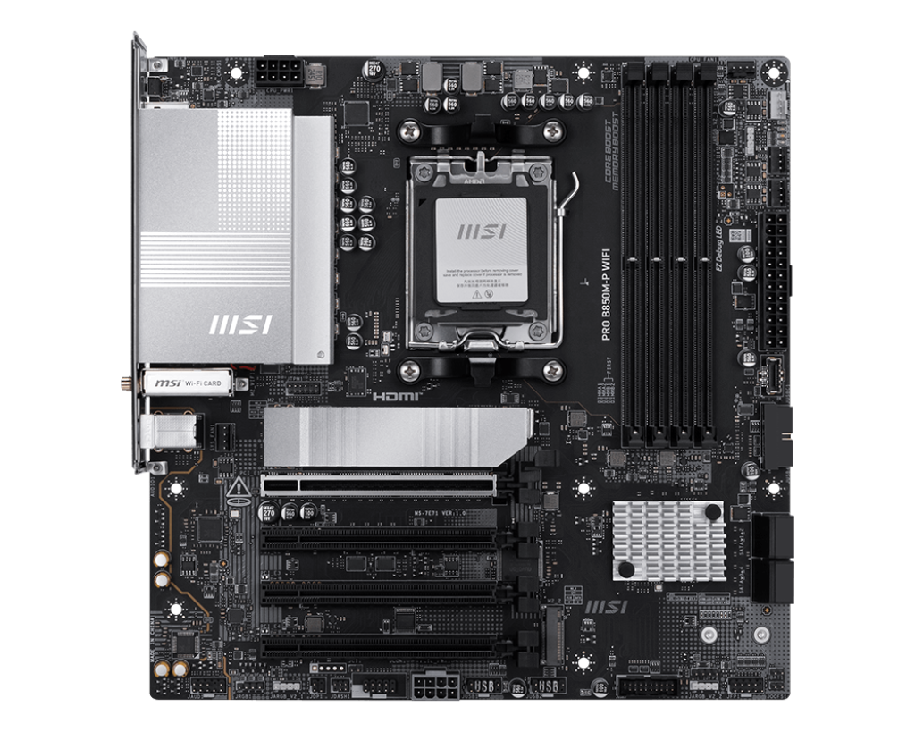 MSI PRO B850M-P Motherboard – Micro-ATX, High-Performance Socket, Ideal for Gaming & Productivity Builds