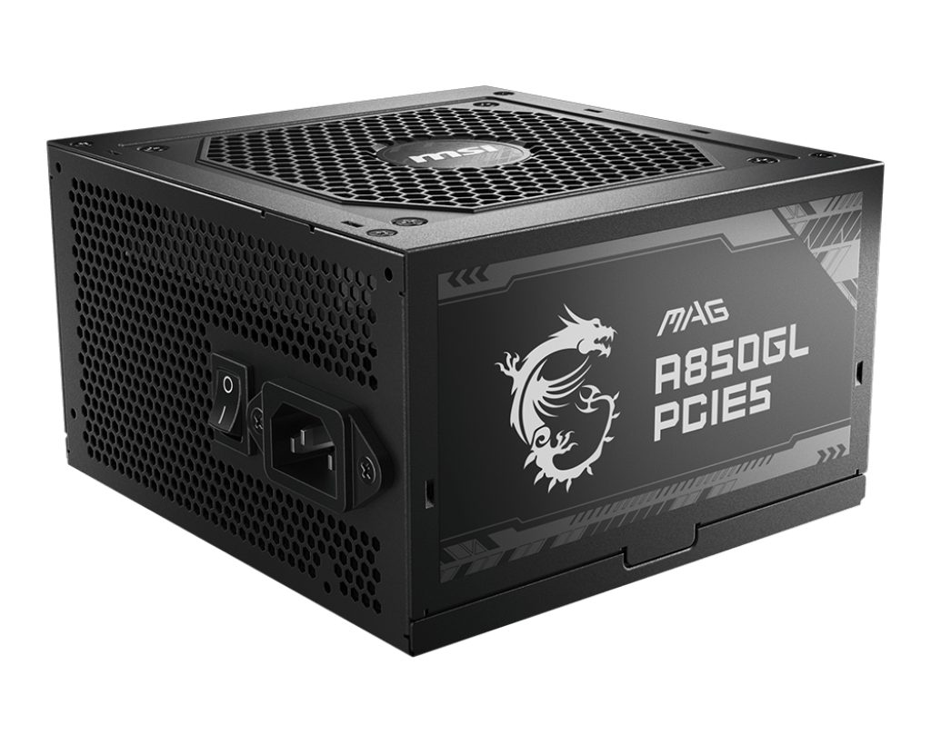 MSI MAG A850GL 850W PSU – PCIe 5.0, 80 Plus Certified, High-Efficiency ATX Power Supply for Gaming & Workstations