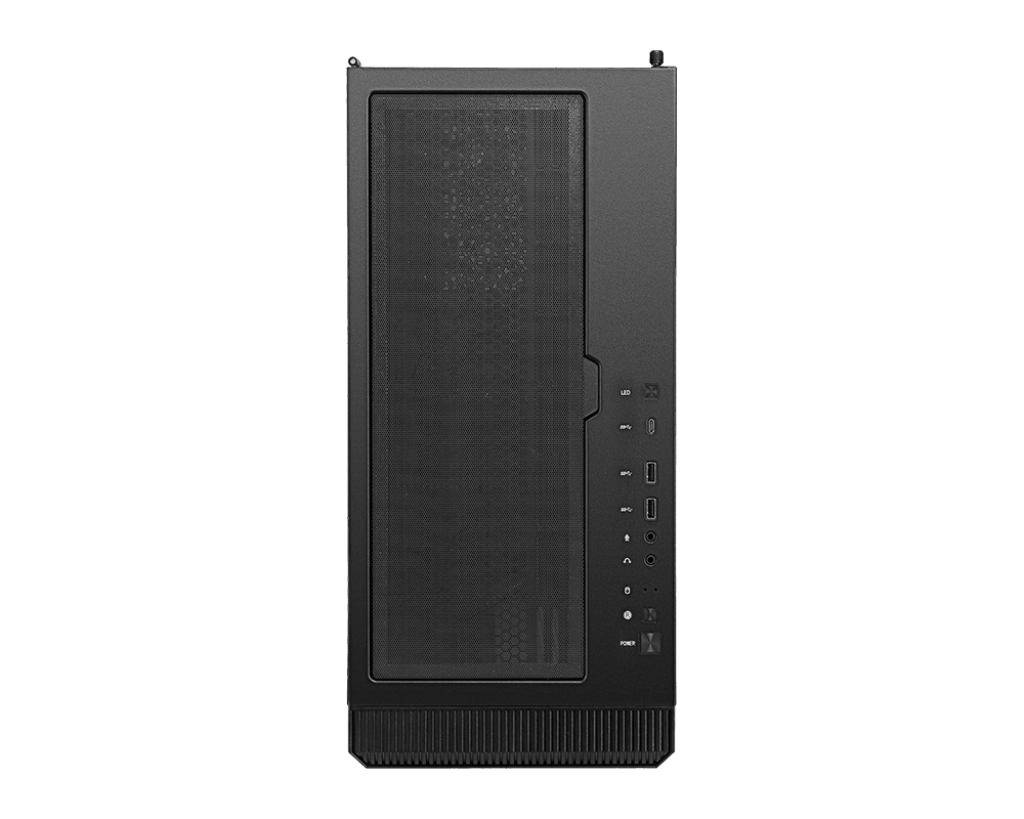 MSI MPG Velox 100R Mid-Tower Gaming Case – Black, Tempered Glass, ARGB Ready, High Airflow Design