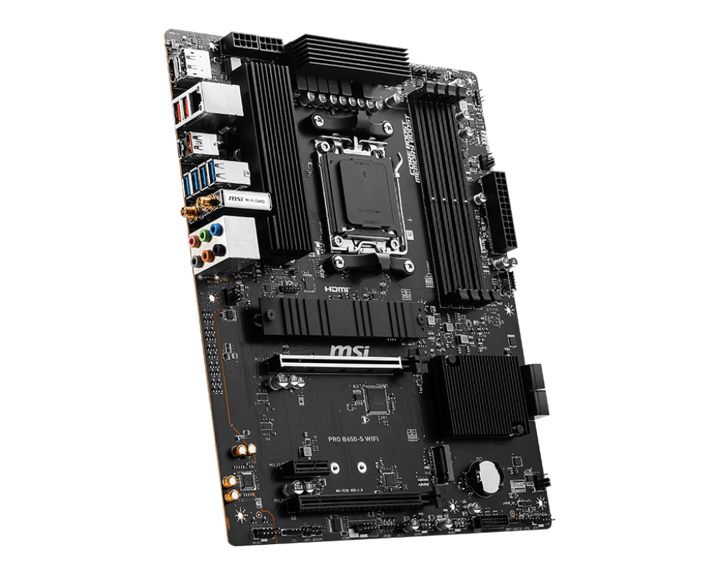MSI PRO B650-S WiFi Motherboard – AM5 Socket, DDR5 Support, High-Performance WiFi-Enabled ATX Motherboard