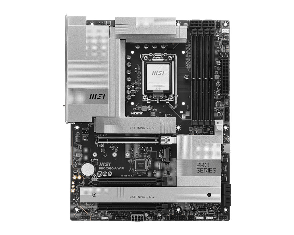 MSI Pro Z890-A WiFi Motherboard – Intel LGA 1851, ATX High-Performance DDR5 Motherboard with WiFi 6E