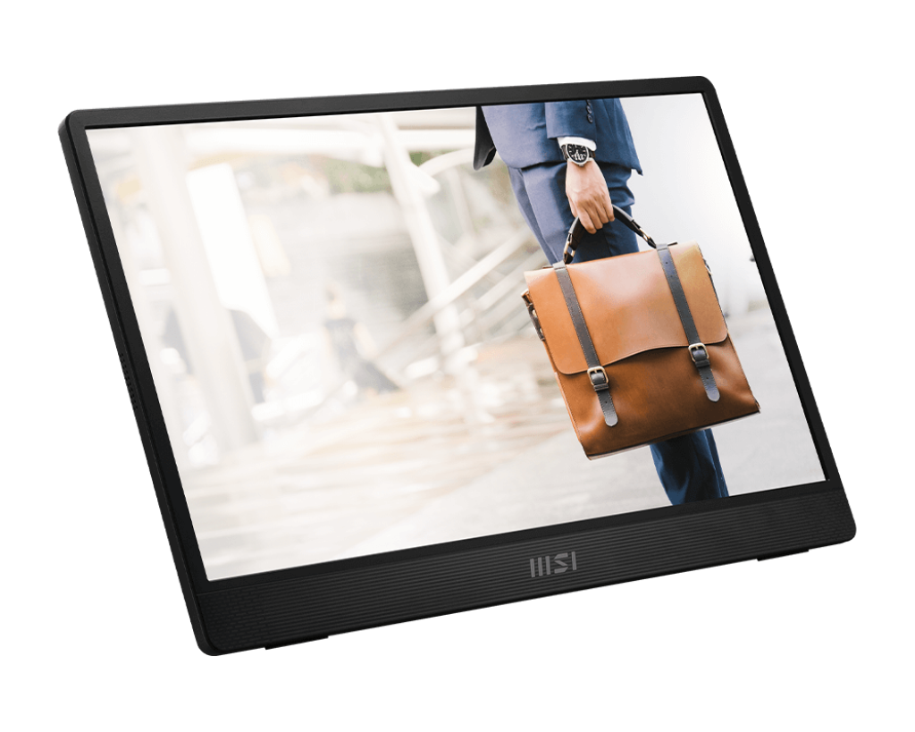 MSI Pro MP161 E2 16" FHD IPS Monitor – 60Hz Refresh Rate, 4ms Response, Built-in Speakers, Compact & Portable Display